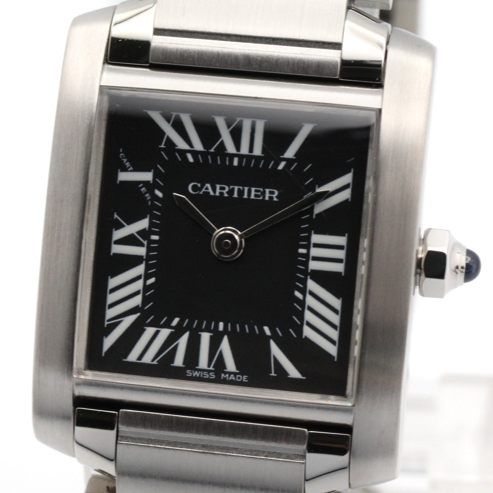 Cartier Tank W51026Q3 Black Dial 20mm Watch