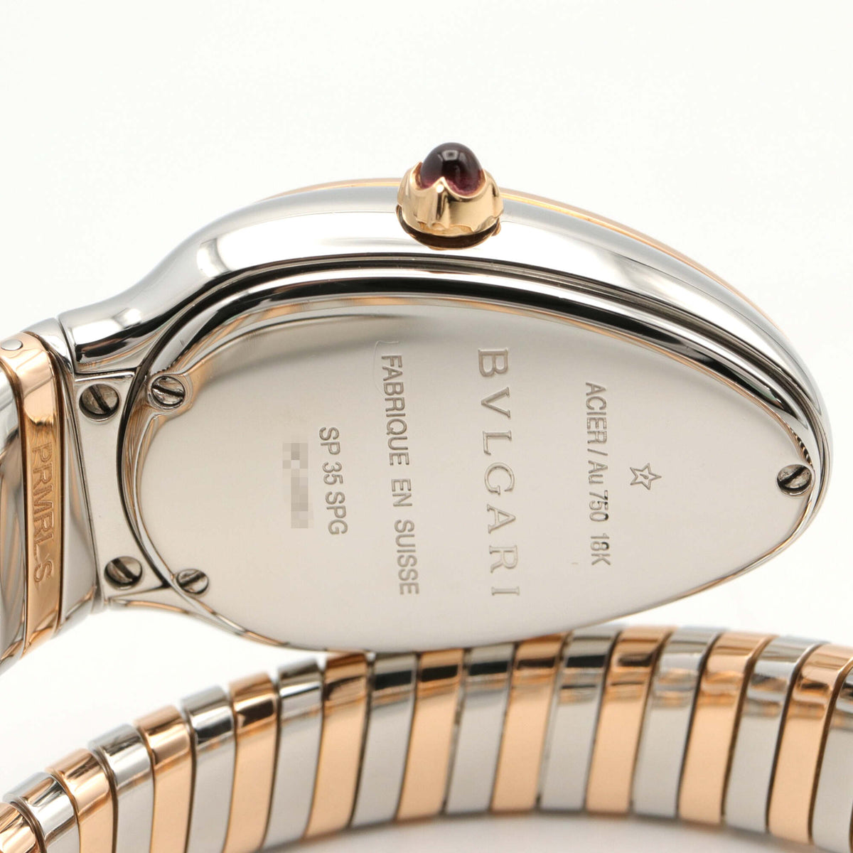 Bvlgari Bulgari BVLGARI Serpenti Tubogas met diamanten rand, 18-karaats roségoud (SP35SPG, zwarte wijzerplaat, 23 mm)