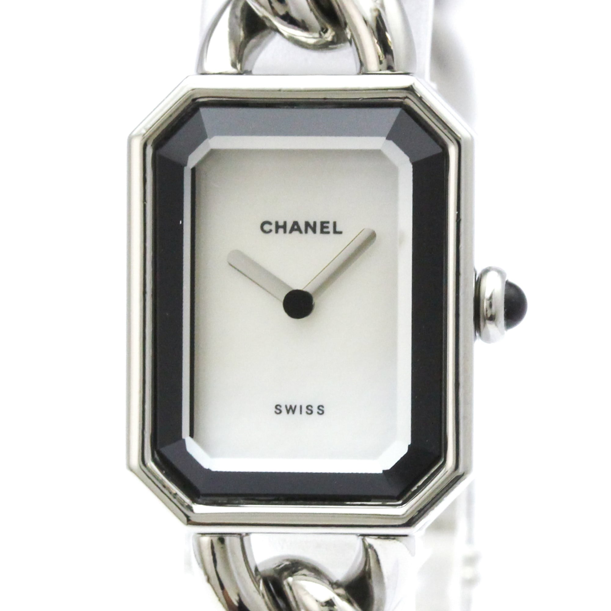 CHANEL Premiere Size M MOP Dial Quartz Ladies Watch H1064 Polished