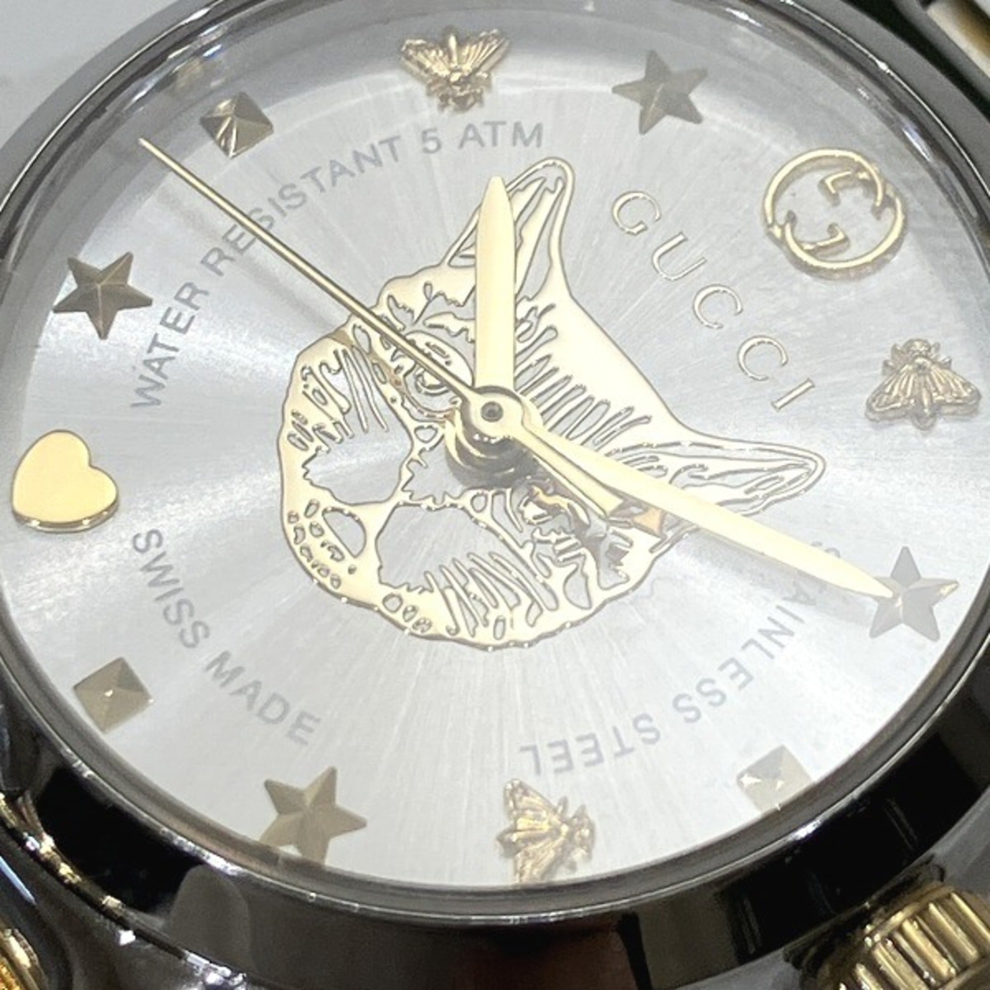 Gucci G-Timeless 126.5 Quartz Cat Head Watch for Women