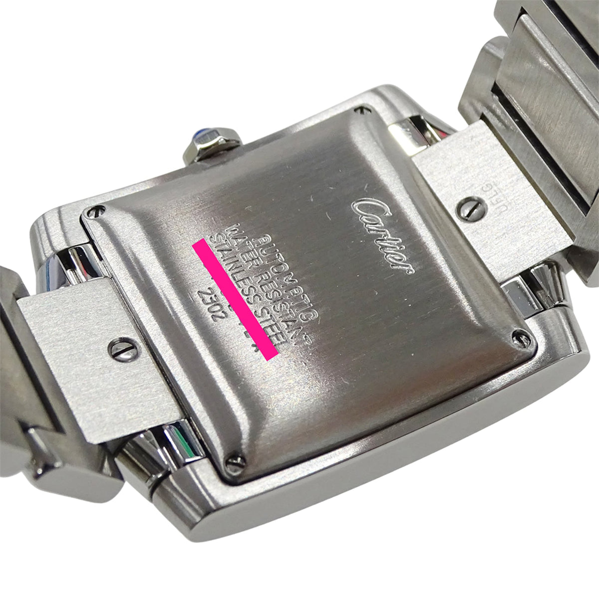 Cartier Tank Française LM Datum W51002Q3 Silber Zifferblatt 28 mm Uhr
