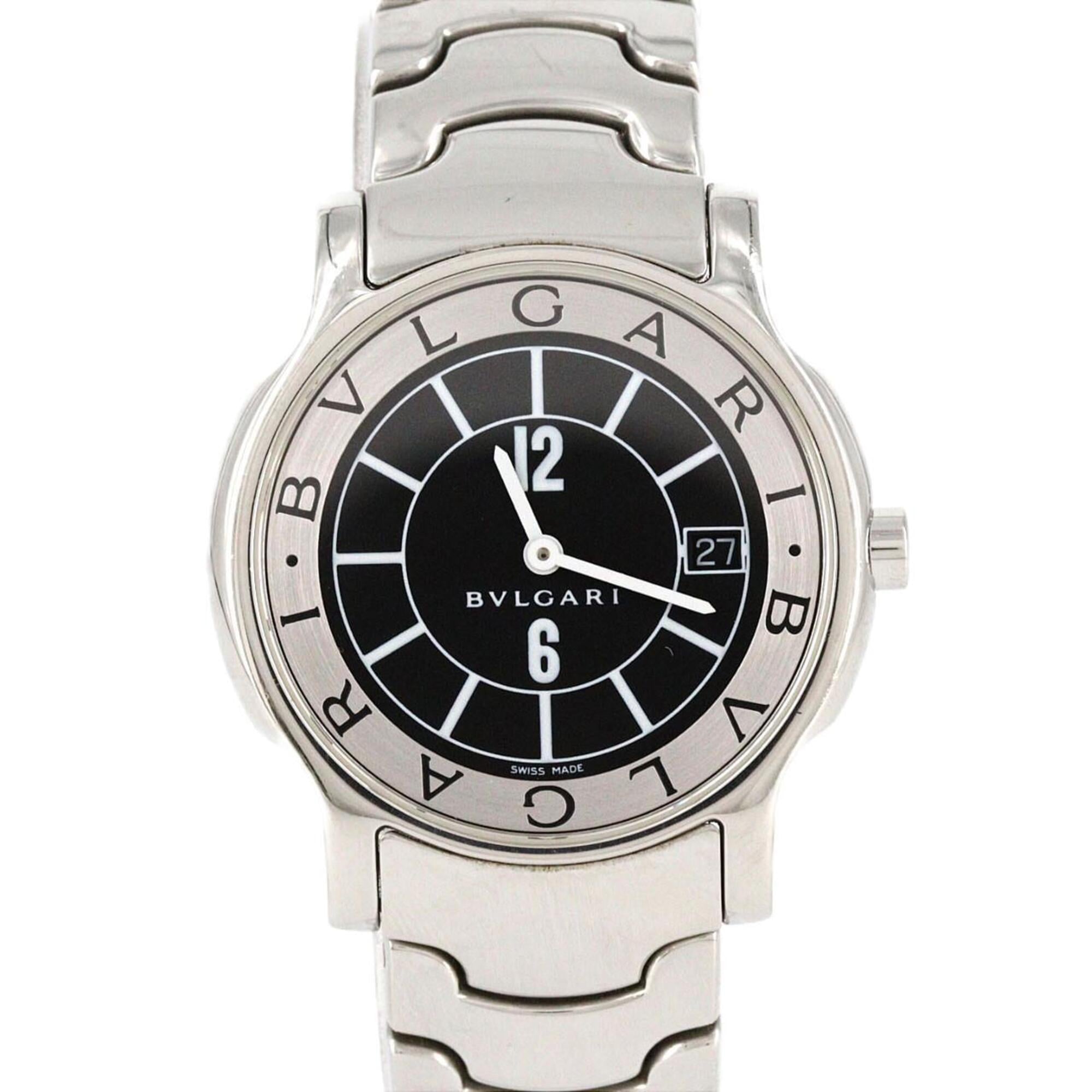 Bvlgari Bulgari Solotempo ST35S Black Dial 35mm Watch