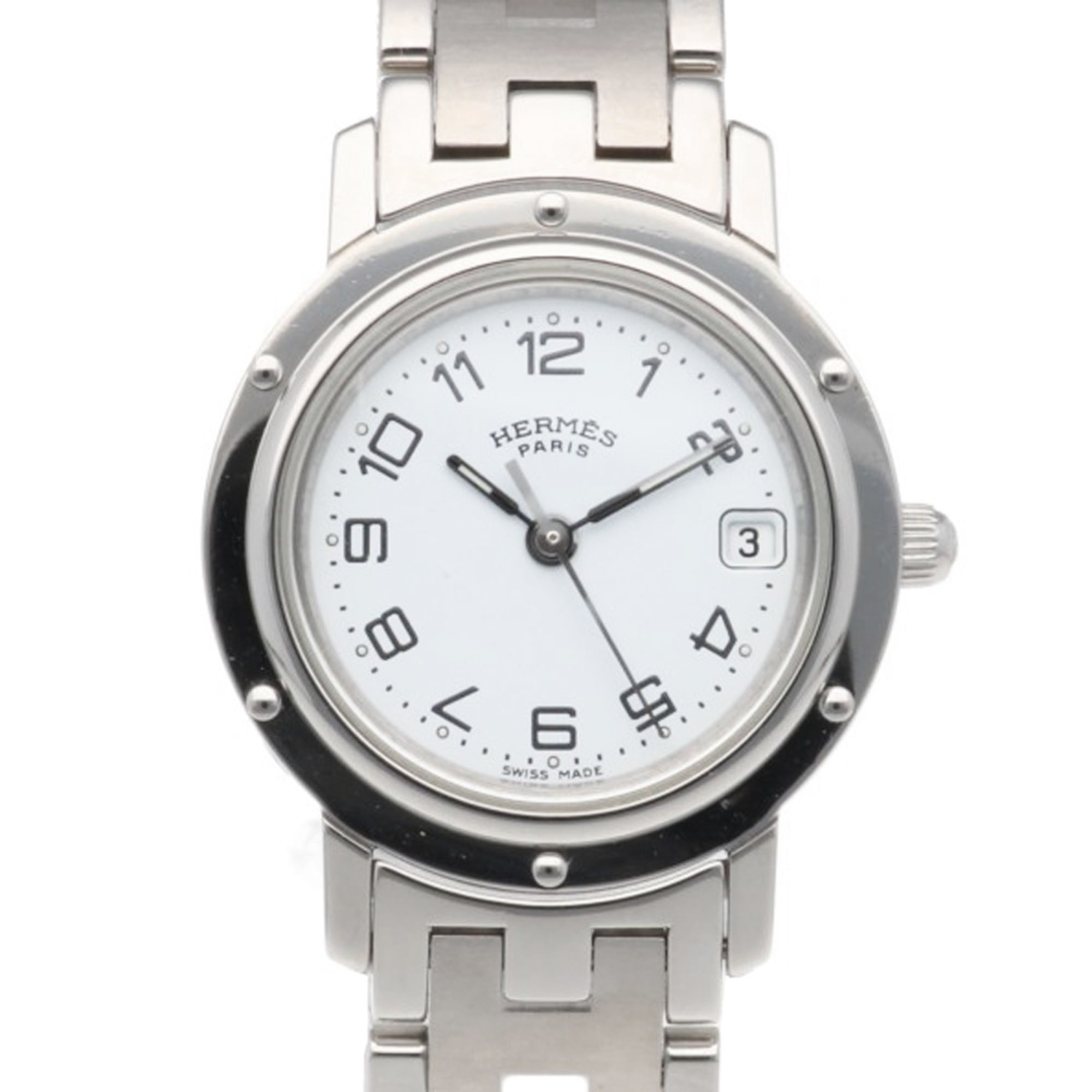 Hermes Clipper CL4.210 White Dial 24mm Watch