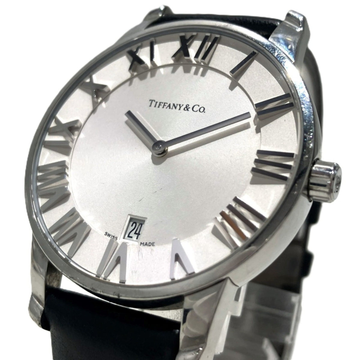 Tiffany & Co. Atlas Dome Z1800.11.102A21A52A Silber Zifferblatt 27 mm Uhr