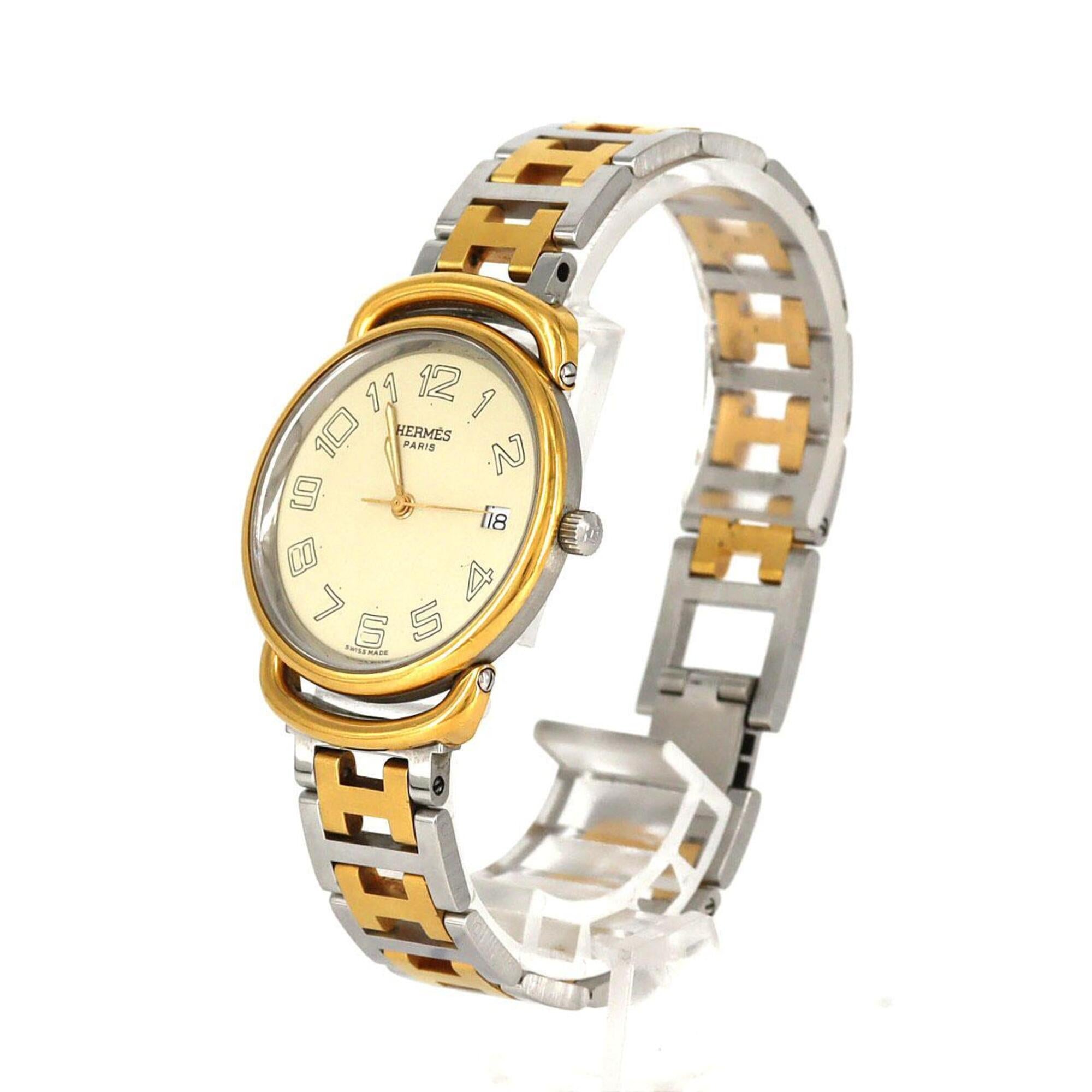 Hermes Pullman Two-Tone Stainless Steel x Gold-Plated Quartz Watch