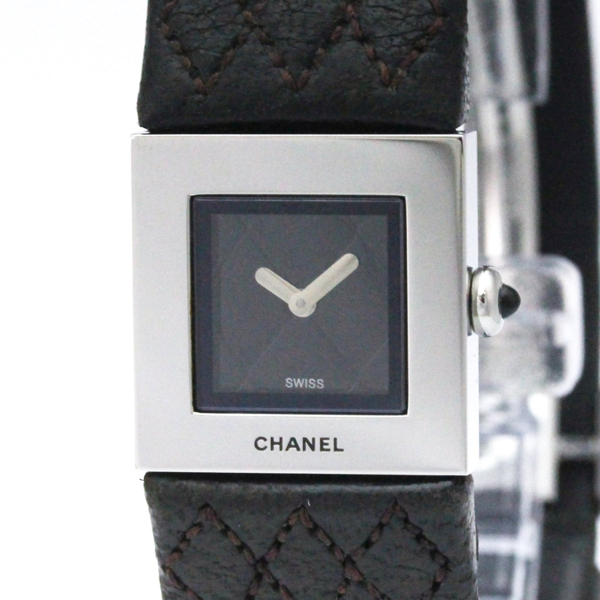 Chanel Matelasse H0116 horloge met zwarte wijzerplaat, 19 mm