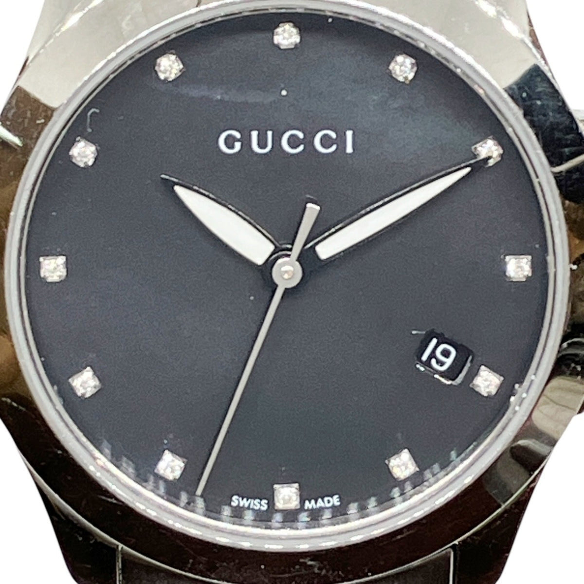 Gucci G-Timeless 126.5 horloge met zwarte wijzerplaat, 27 mm