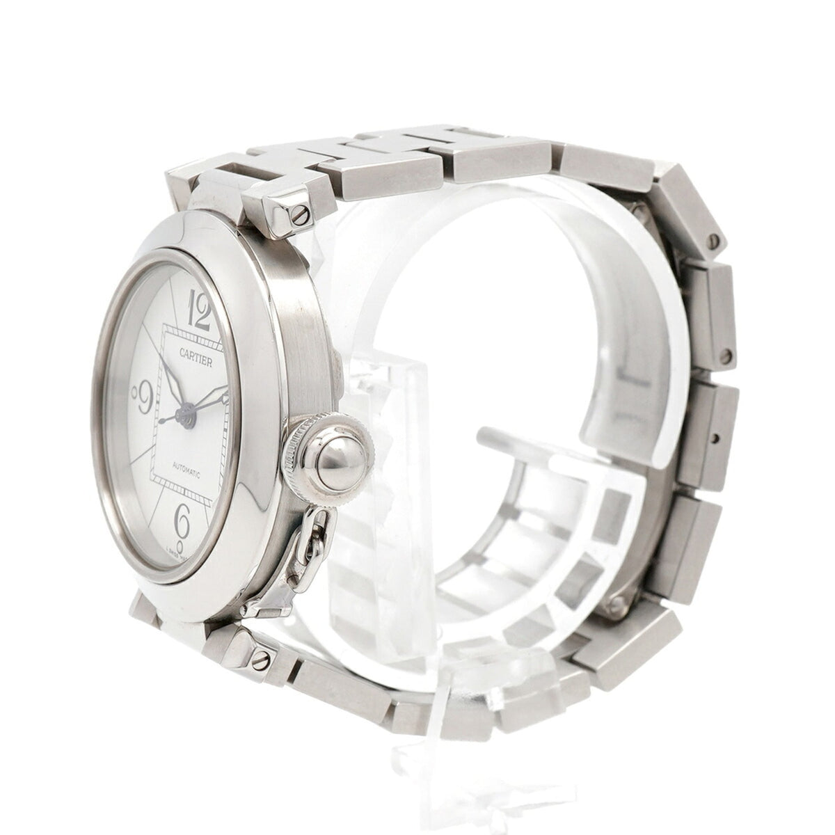 Cartier Pasha C W31074M7 Silber Zifferblatt 35 mm Uhr