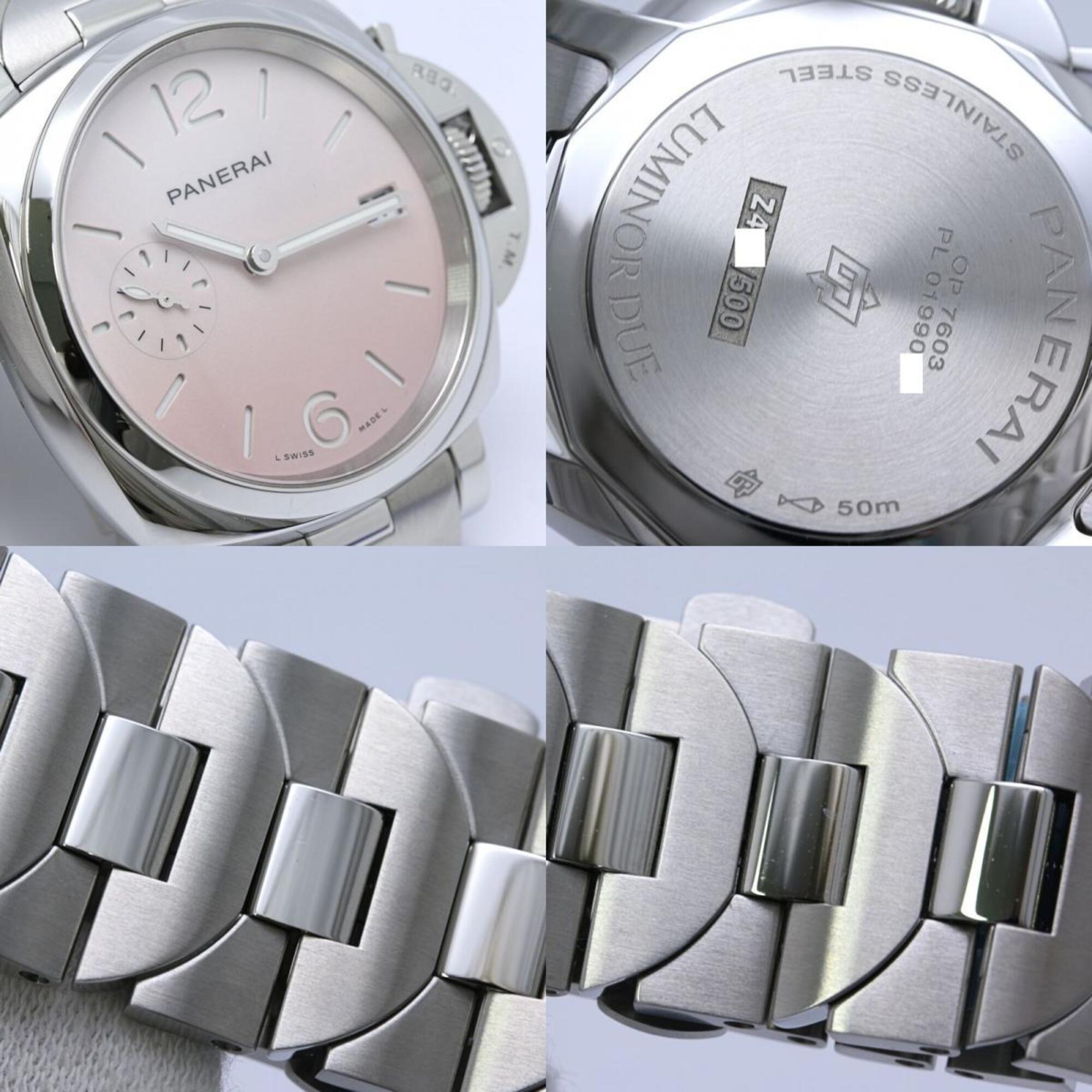 PANERAI Luminor Due Pastello PAM01319 Powder Pink Z-serial Women's Watch Stainless Steel 40442