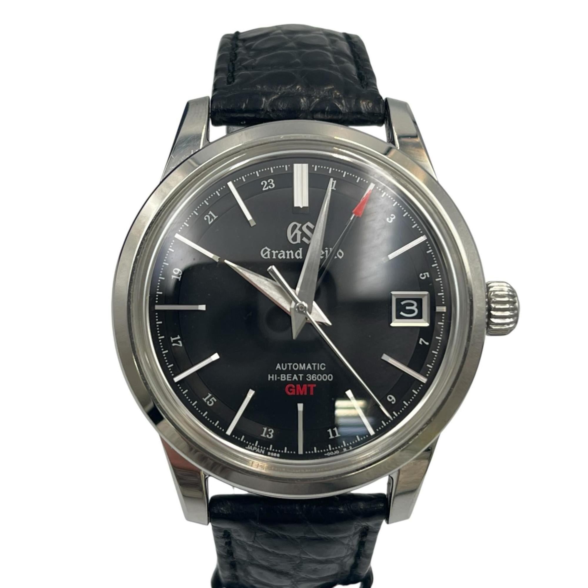 Grand Seiko Hi-Beat SBGJ219 Black Dial 39mm Watch