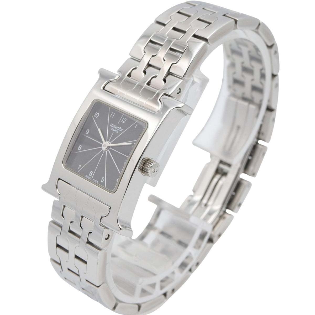 Hermes H- HH1.210 Black Dial 21mm Watch