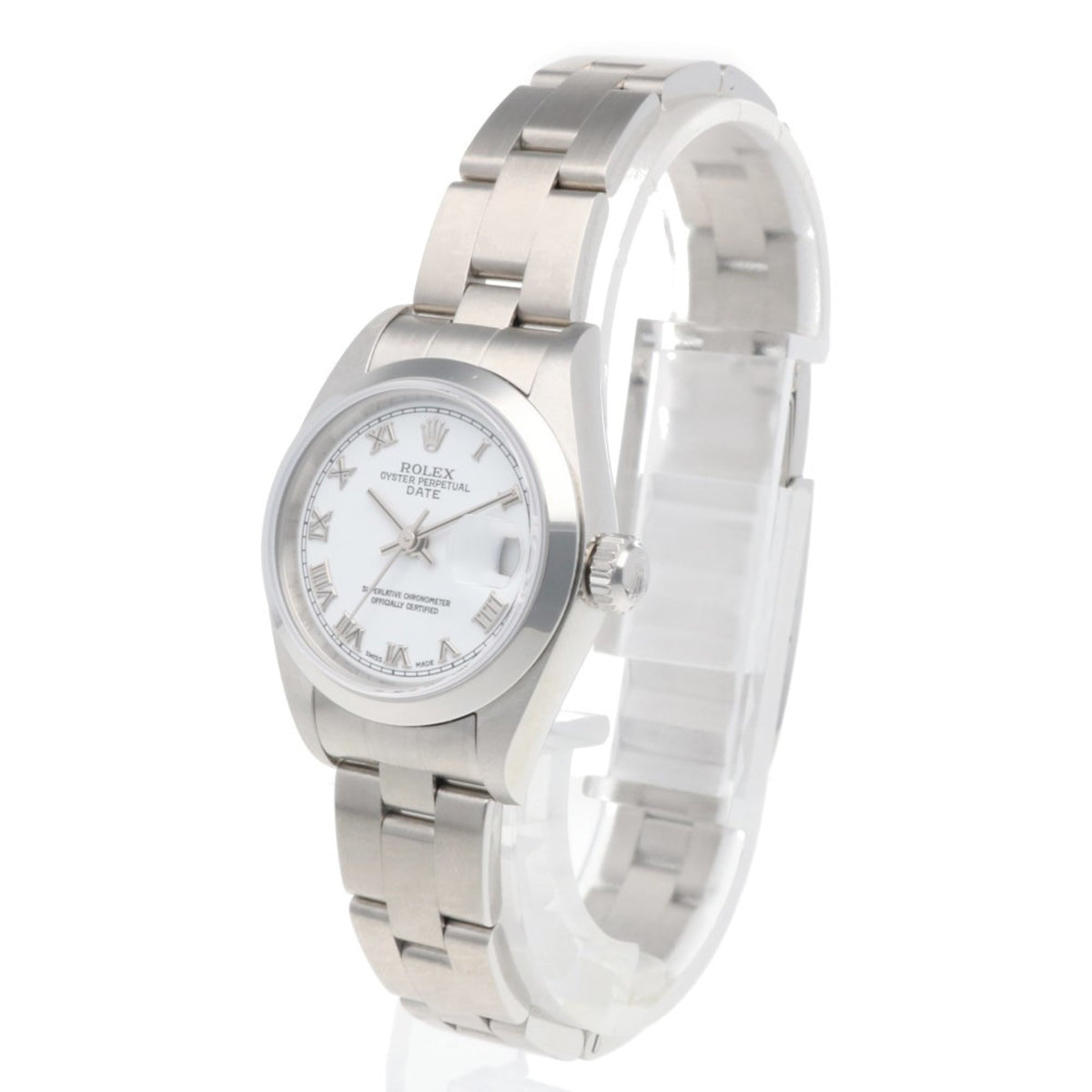 Montre Rolex Date Oyster Perpetual 79160, cadran argenté, 26 mm