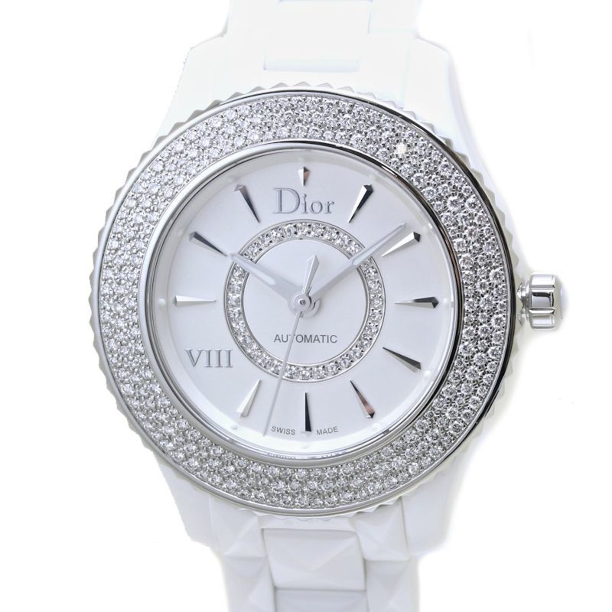 Christian Dior VIII On Huit Diamond CD1235E5C001 White Ceramic xSS Wom