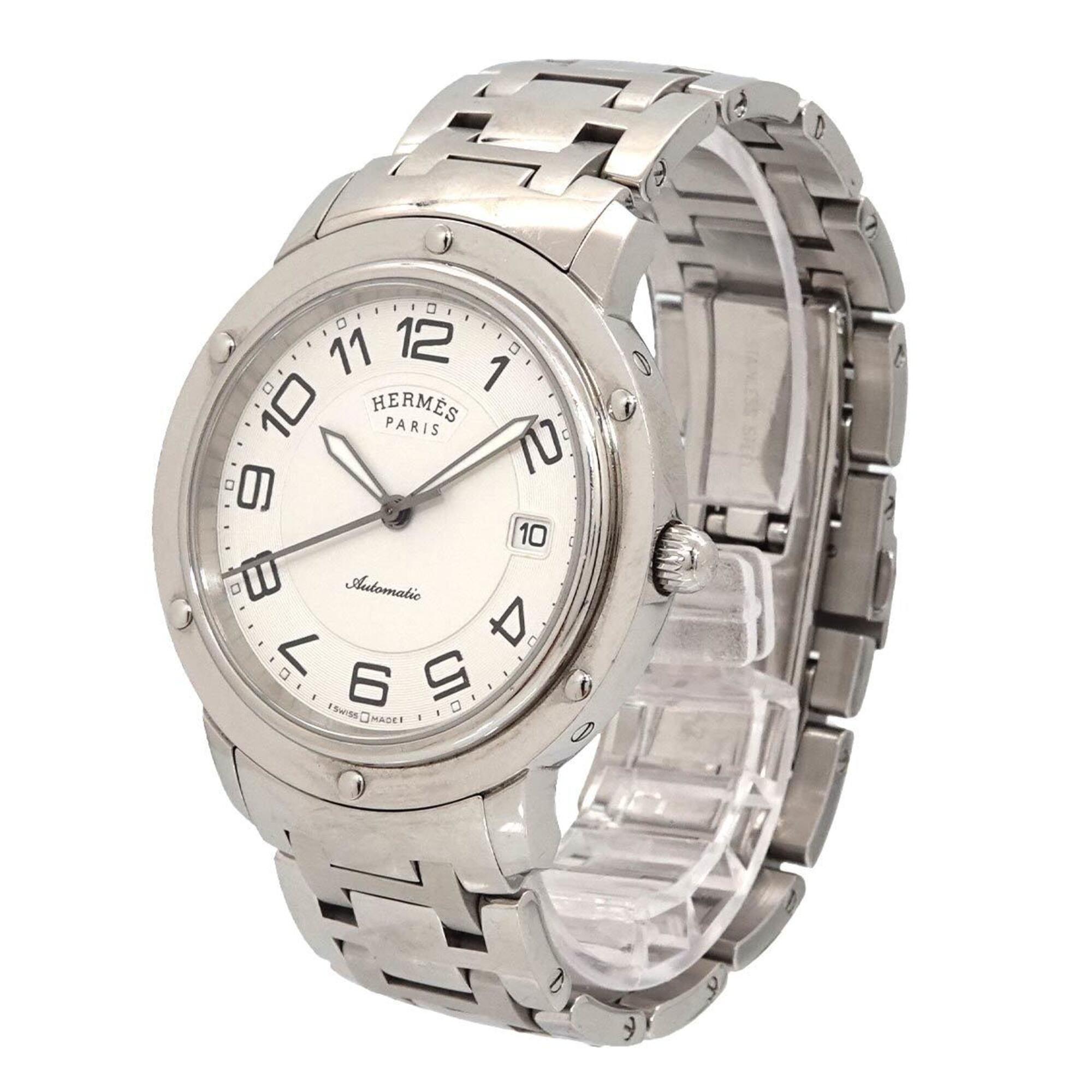 Hermes Clipper CP2 810 Silver Dial 39mm Watch