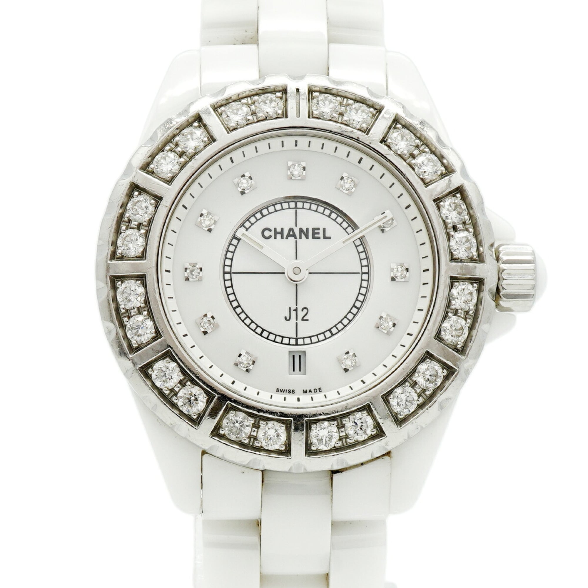 Montre Chanel J12 Diamond H2429 Blanc Cadran 33 mm