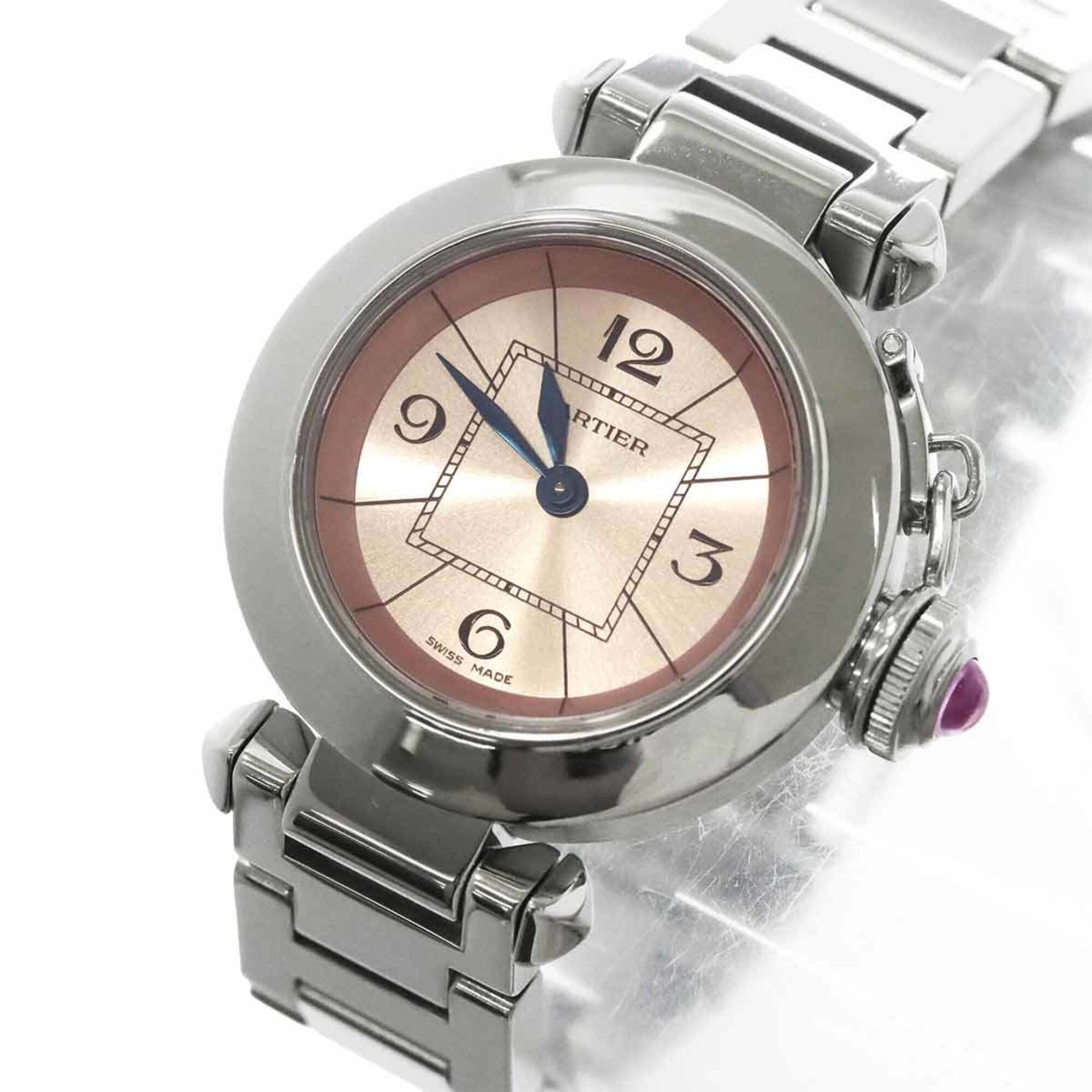 Cartier Miss Pasha W3140008 Women's Watch Pink Quartz