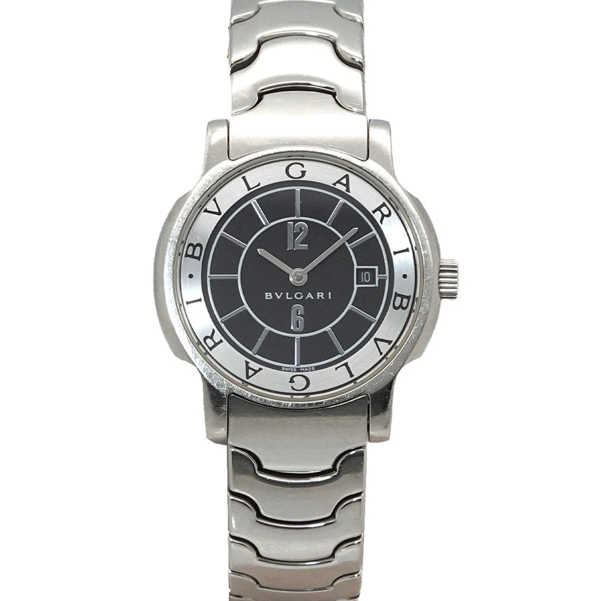 Bvlgari Bulgari BVLGARI Solo Tempo ST29S horloge met zwarte wijzerplaat, 29 mm