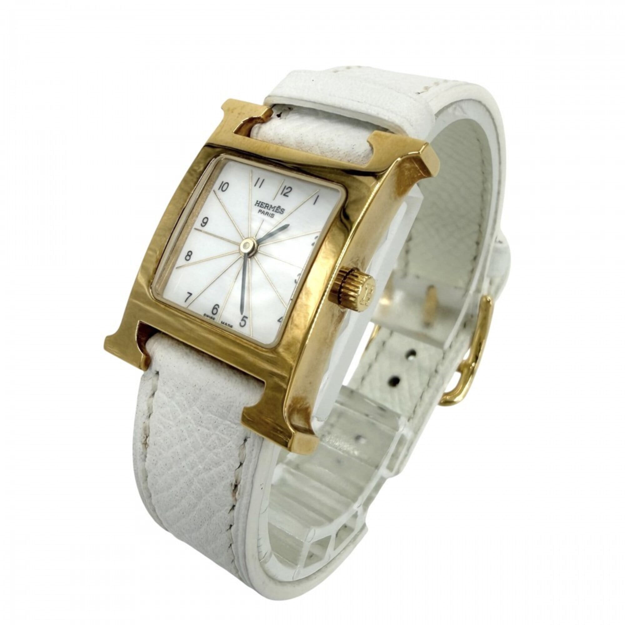 Montre Hermès H-HH1.201 Blanc, cadran de 30 mm