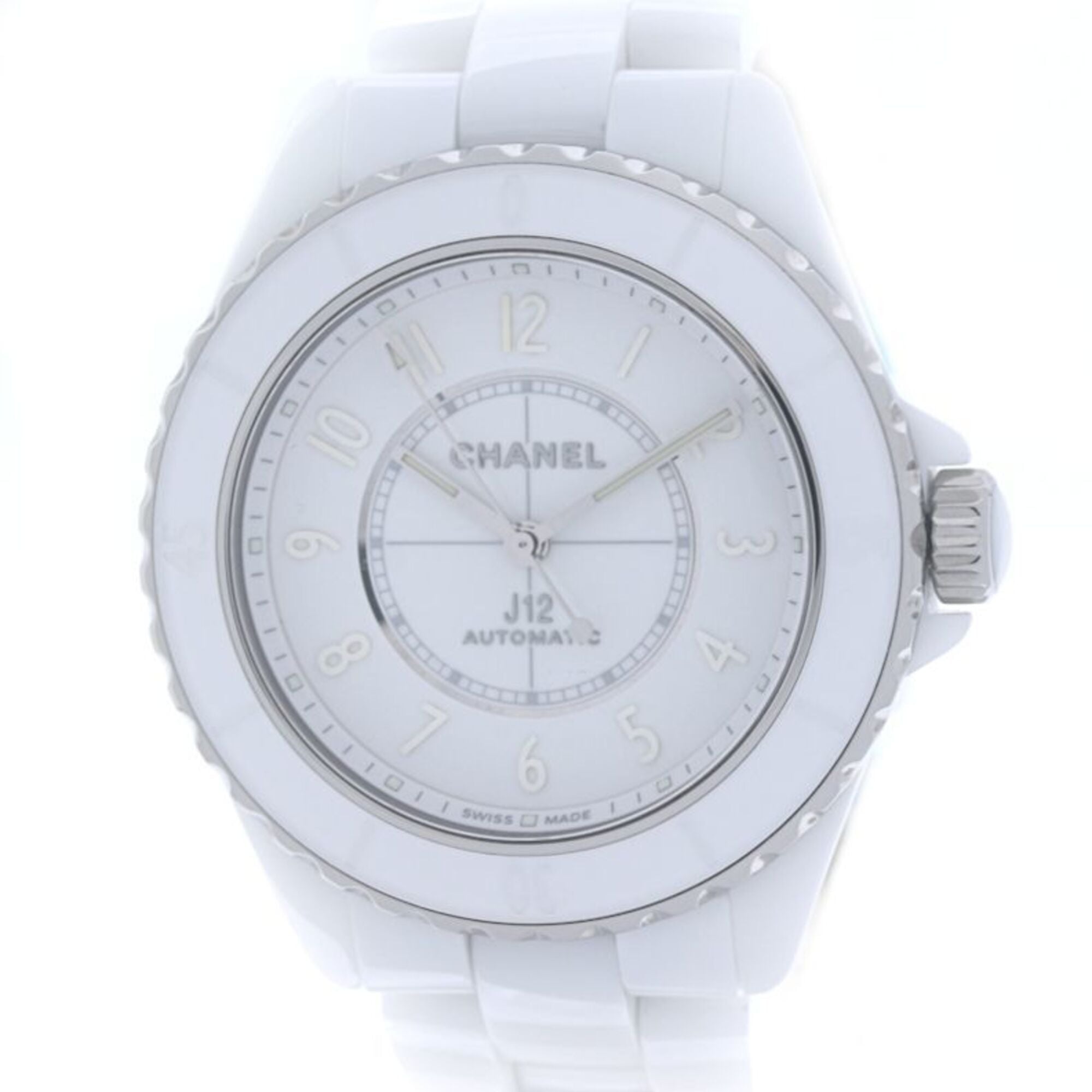CHANEL J12 Phantom Caliber 12.1 H6186 Men's Watch, White Ceramic x Stainless Steel, 40401
