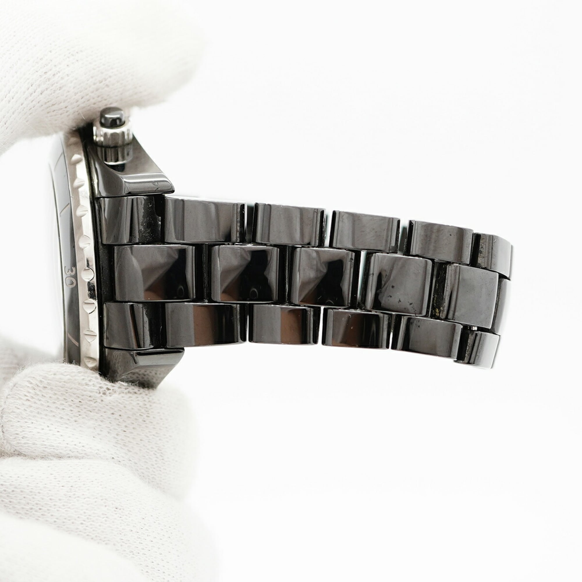 Chanel J12 Diamond H2419 Black Dial Men's Watch