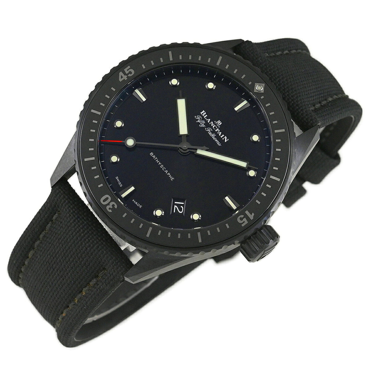 Blancpain Fifty Fathoms Bathyscaphe 5000 0130 B52A Black Dial 43mm Watch