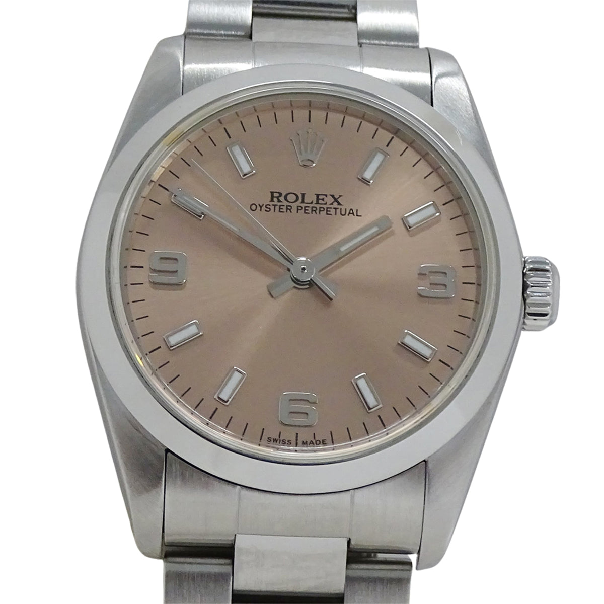 Rolex Oyster Perpetual 77080 F Pink Dial 30mm Watch