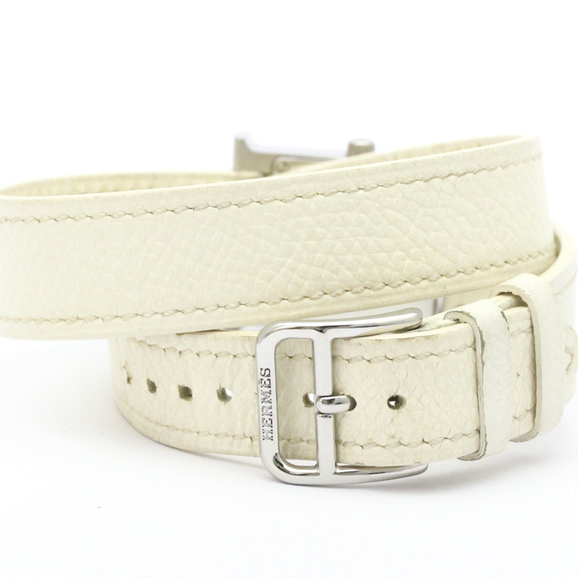 HERMES H Watch Double Tour stalen quartz dameshorloge HH1.210