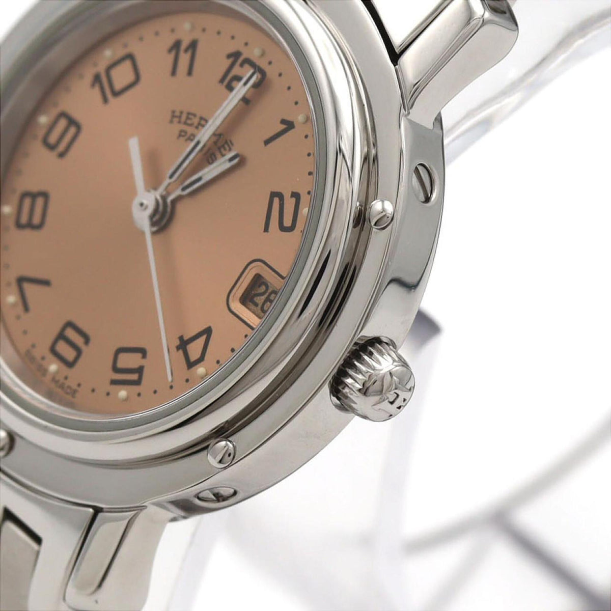 Hermes Clipper CL4.210 Pink Dial 24mm Watch