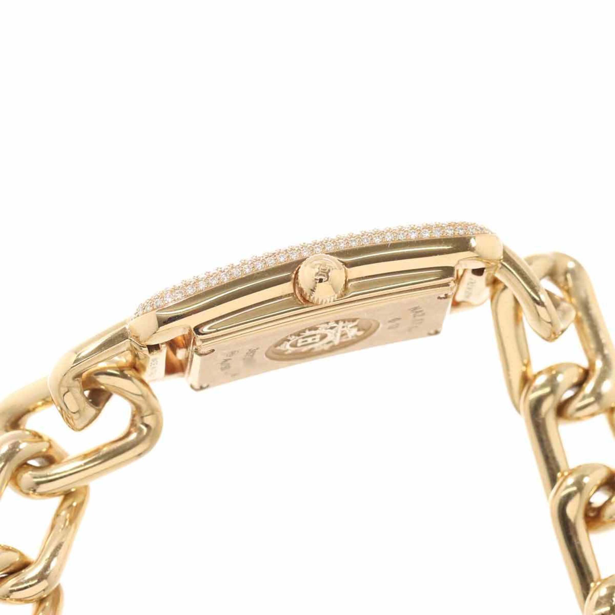 Hermes Nantucket NA2 171c Women's Watch, 2-Piece Diamond Aventurine, 18K Pink Gold, Solid Quartz Watch