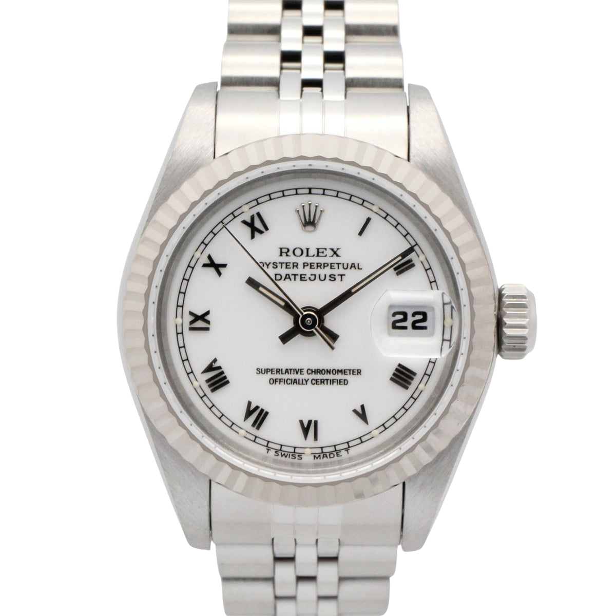Rolex Datejust T-series 18K 69174 White Dial 26mm Watch