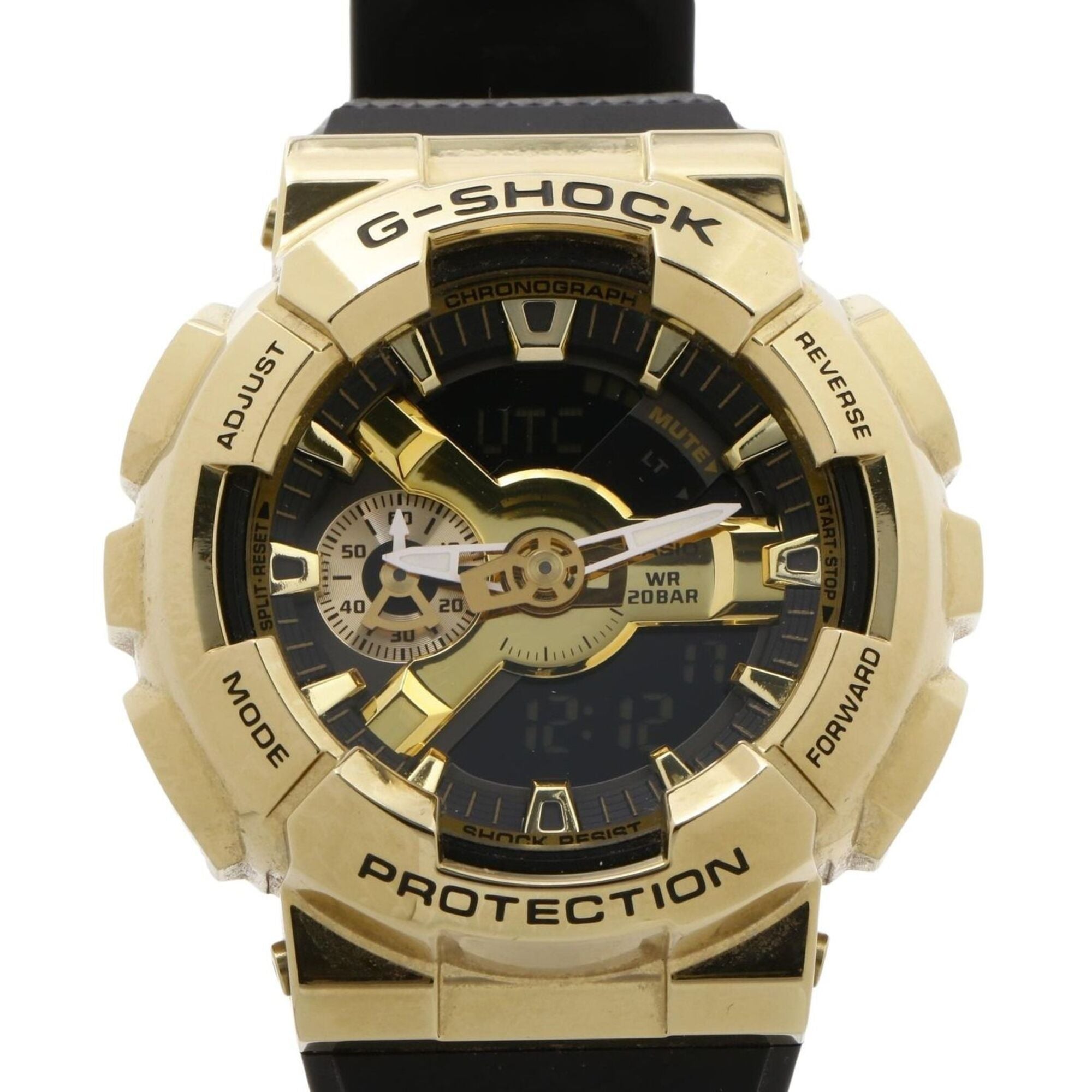 CASIO G-SHOCK Metal Covered 110 Series GM-110G-1A9JF Gold Black Stainless Steel x Resin Men's Analog-Digital Watch