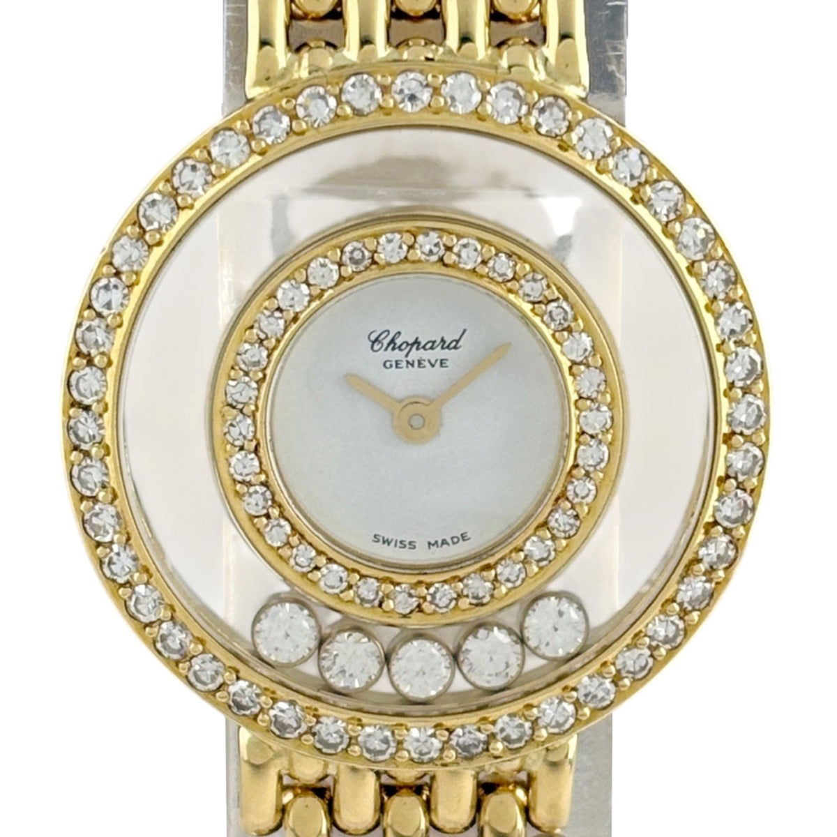 Chopard Happy Diamonds 4119 horloge met witte wijzerplaat, 23 mm