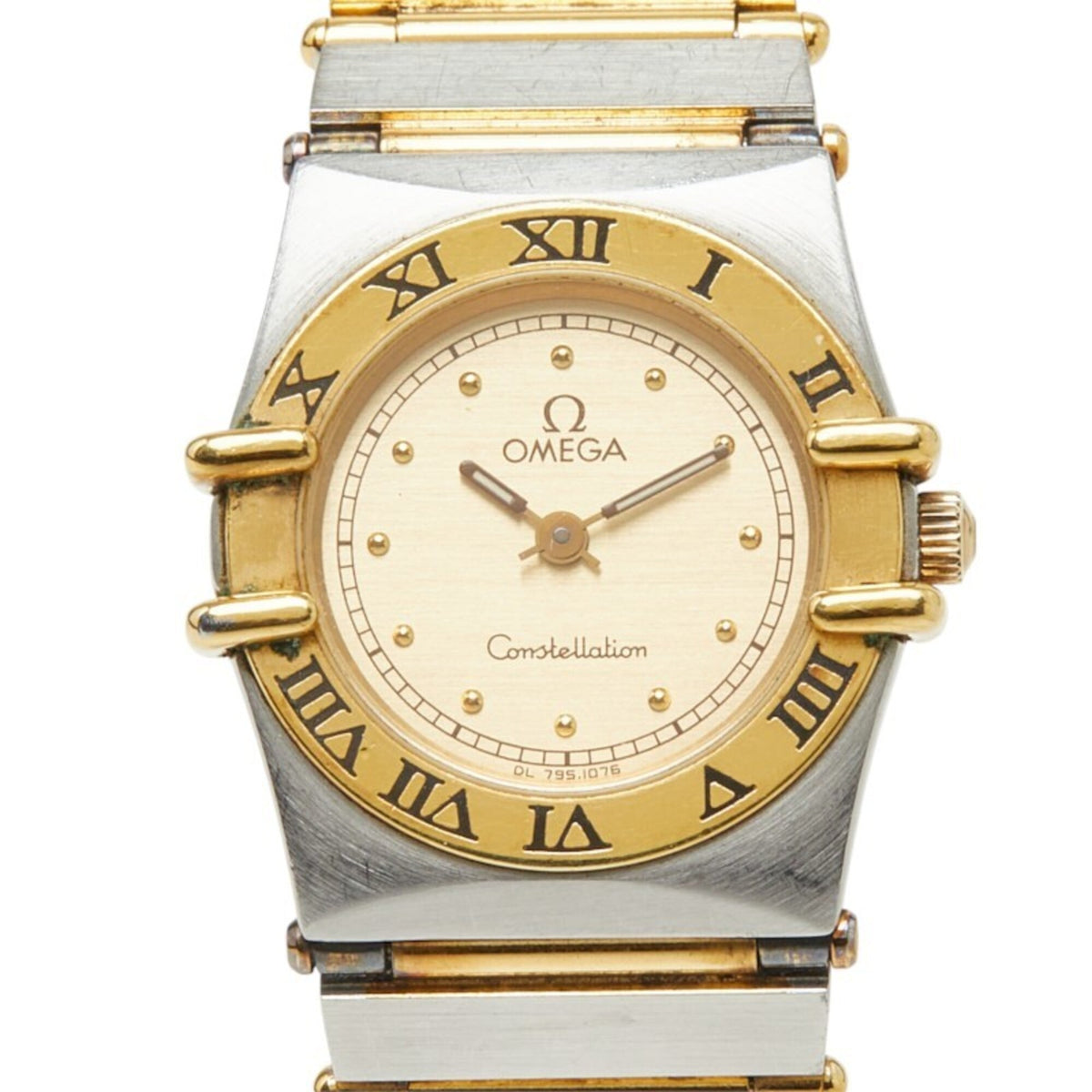 Omega Constellation 7951076, goldenes Zifferblatt, 22 mm Uhr