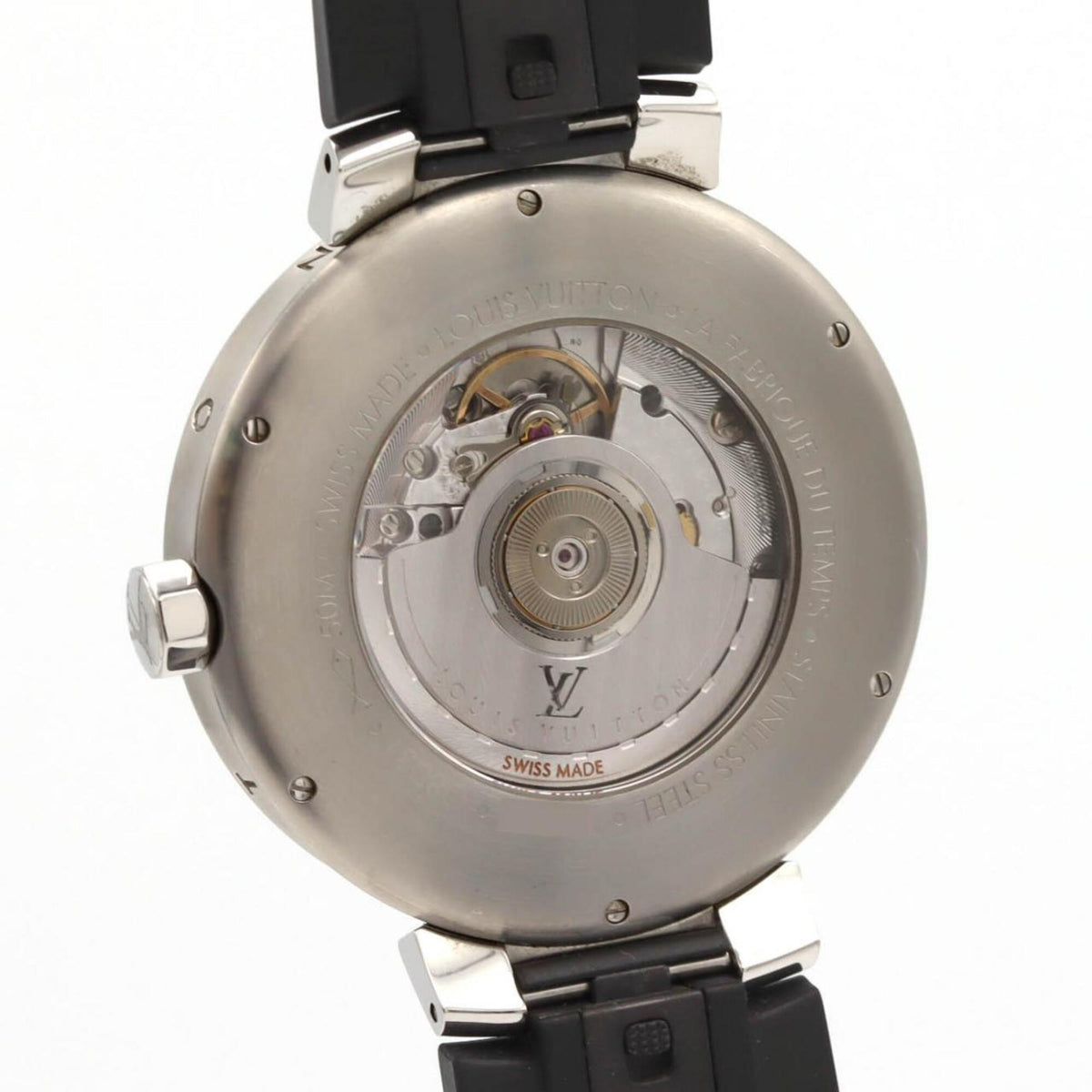 Louis Vuitton Tambour Moon GMT Q8D31 Silver Dial 41mm Watch