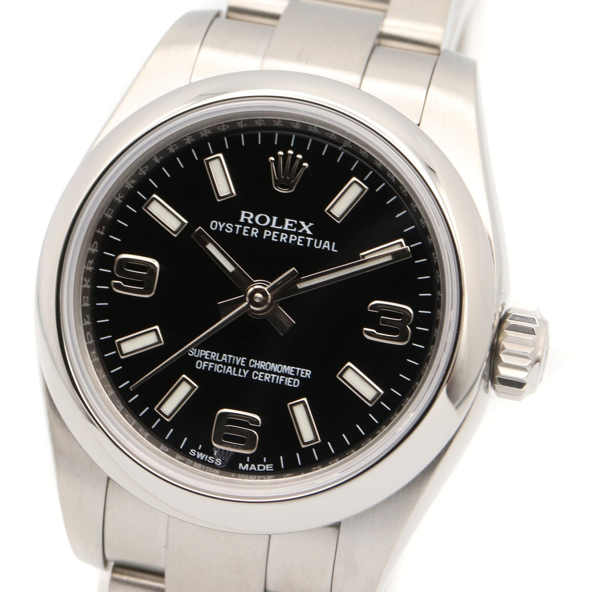 Rolex Oyster Perpetual 176200 Black Dial 26mm Watch