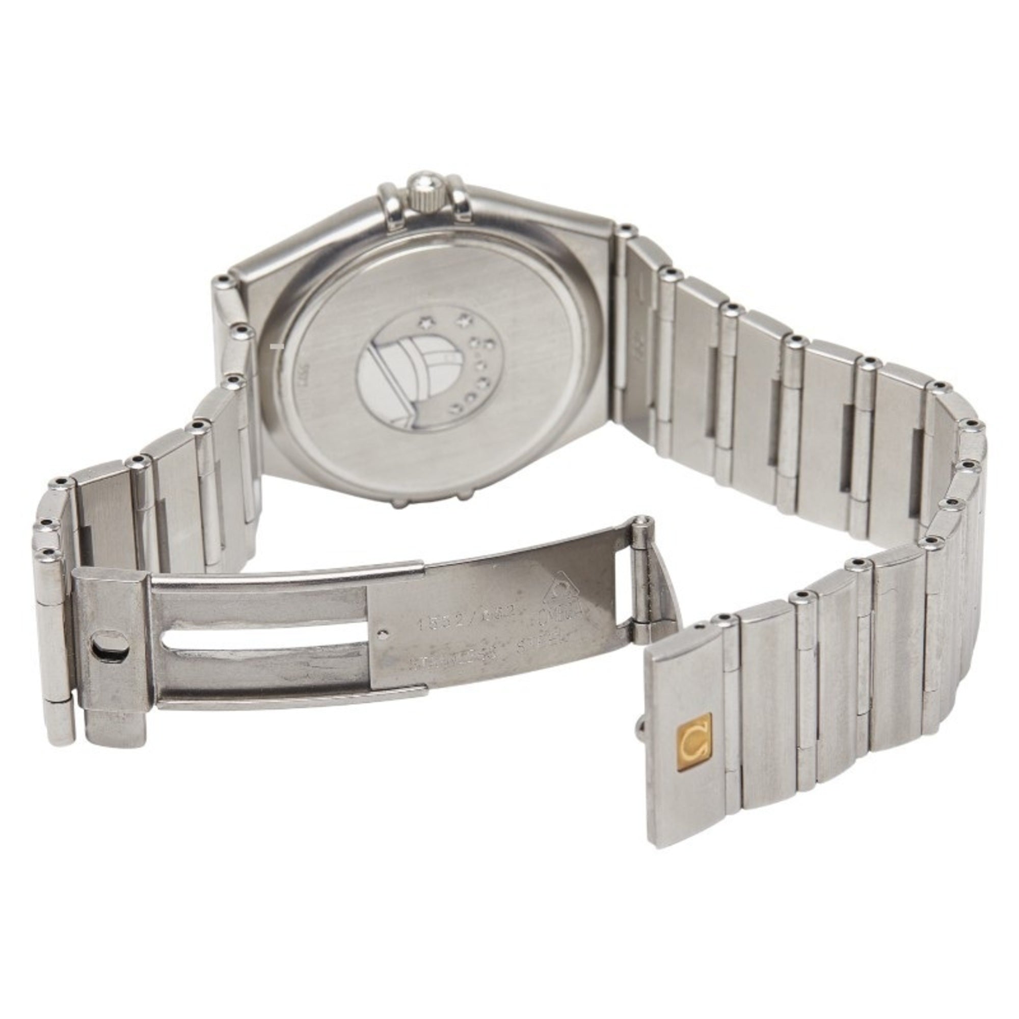 Omega Constellation Uhr 1512.30, Schweizer Quarz Weiß Zifferblatt, Edelstahl, Herrenuhr OMEGA
