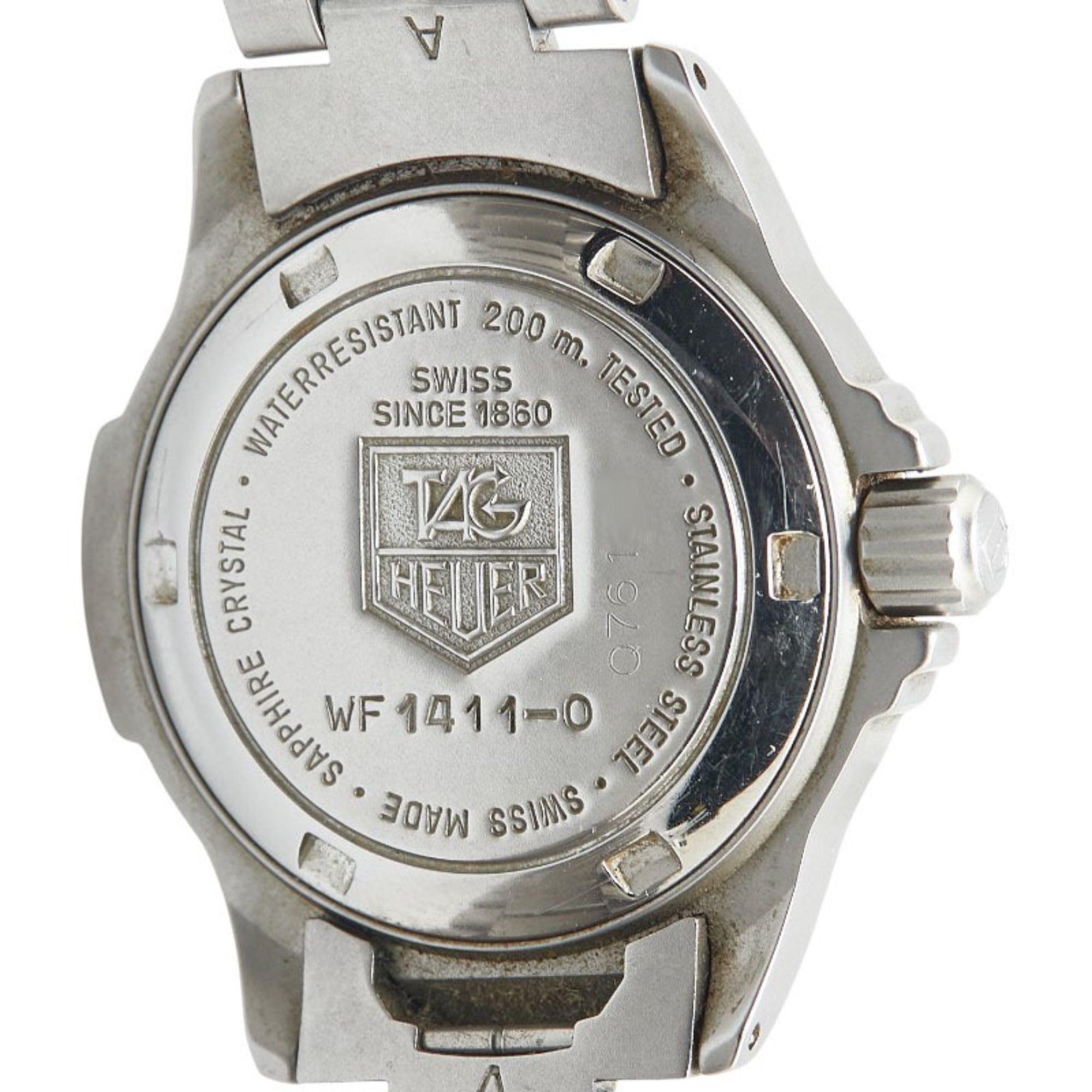 TAG Heuer Uhr der Serie 4000, Modell WF1411-0Quarz graues Zifferblatt, Edelstahl, Damenuhr, HEUER