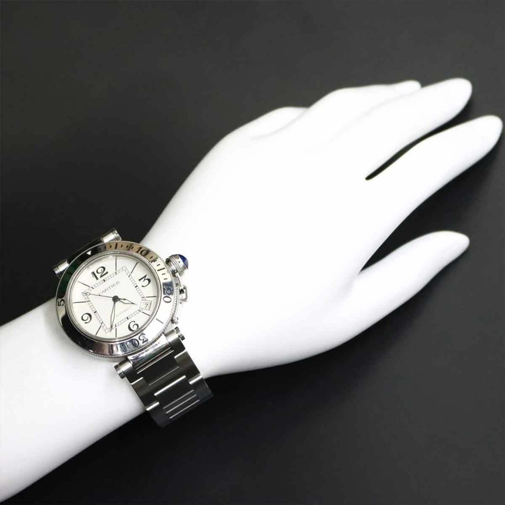 Montre Cartier Pasha Seatimer W31080M7 à cadran argenté 40mm