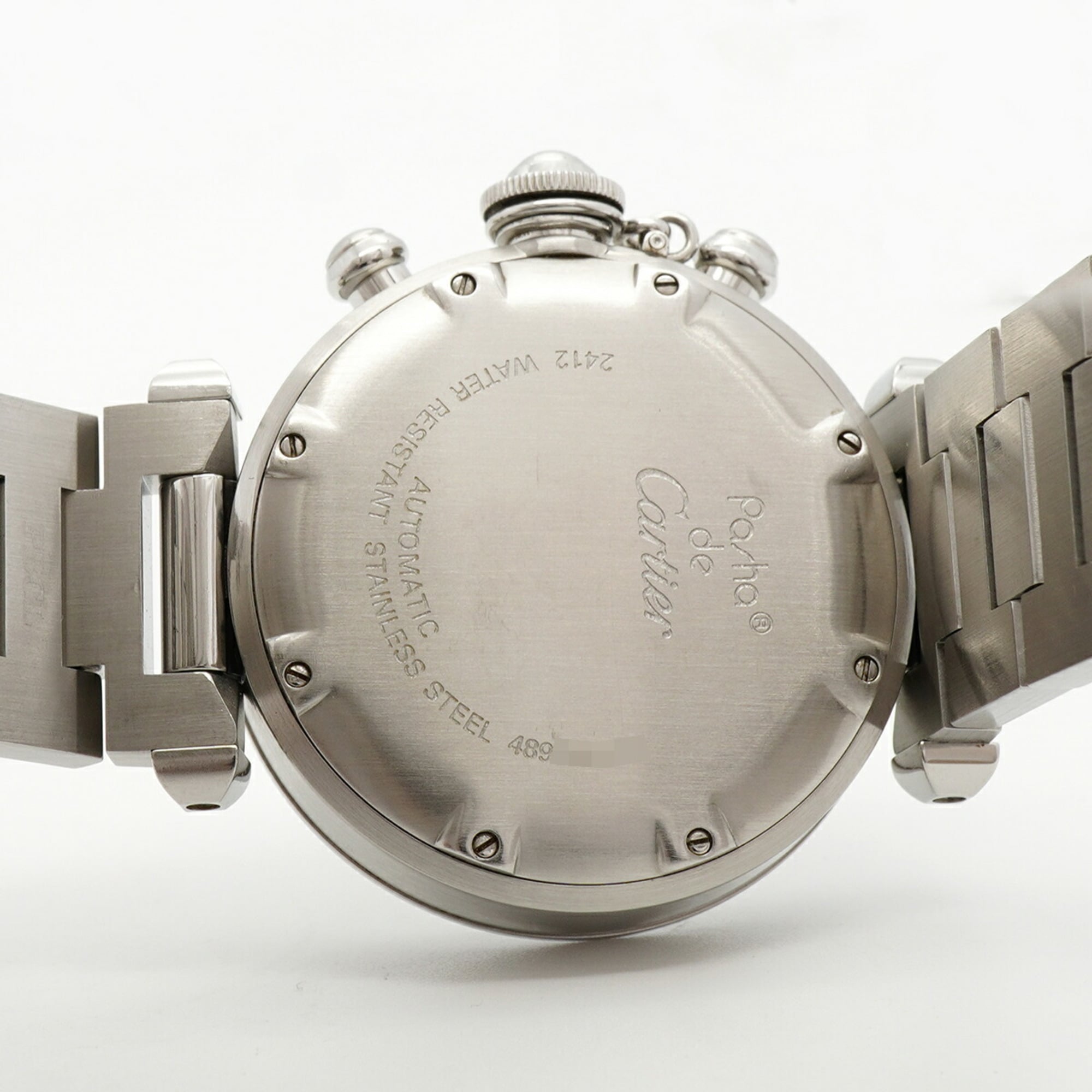Cartier Pasha C W31048M7 Herrenuhr Silber Zifferblatt