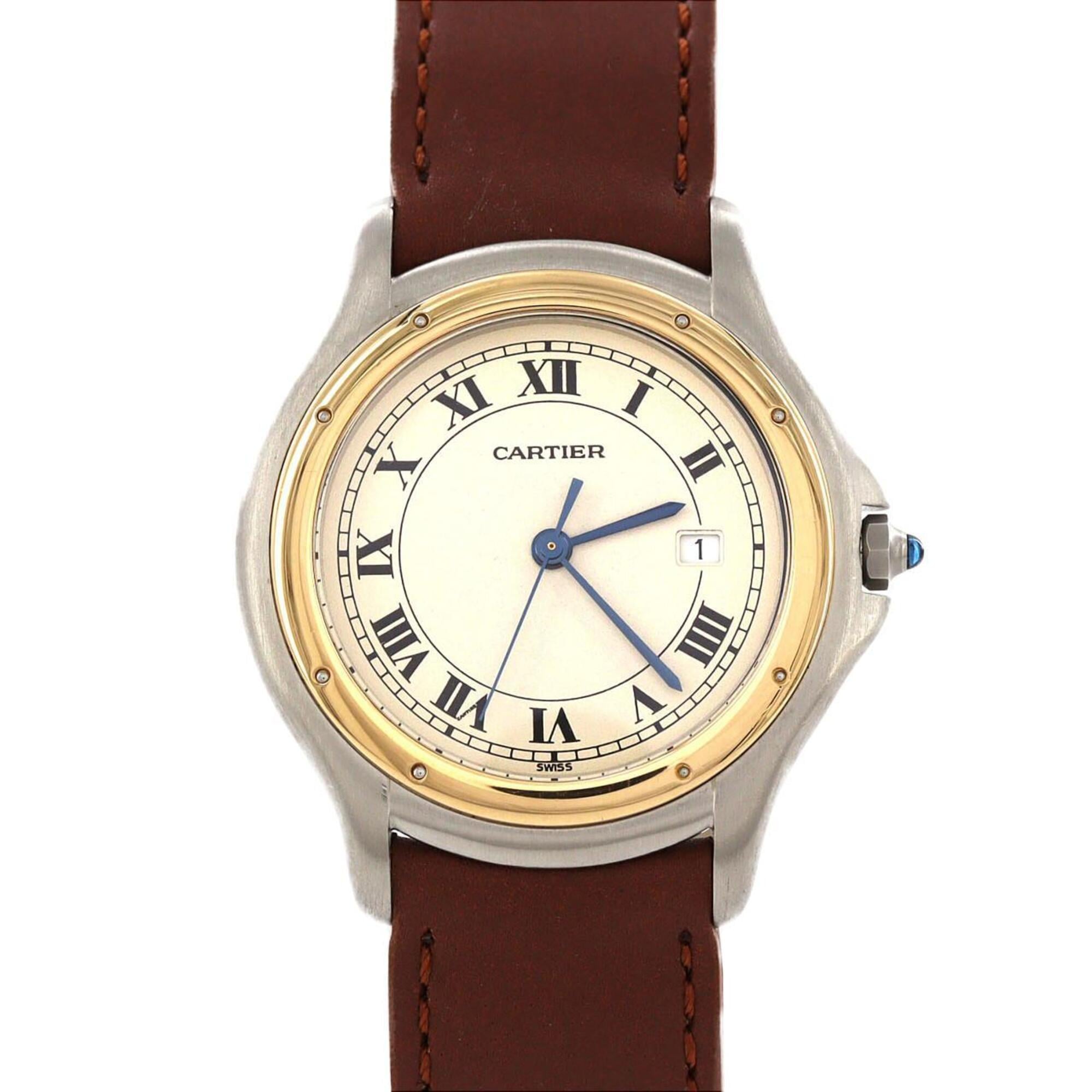 Cartier Panthère Cougar LM W350068A Silver Dial 32mm Watch
