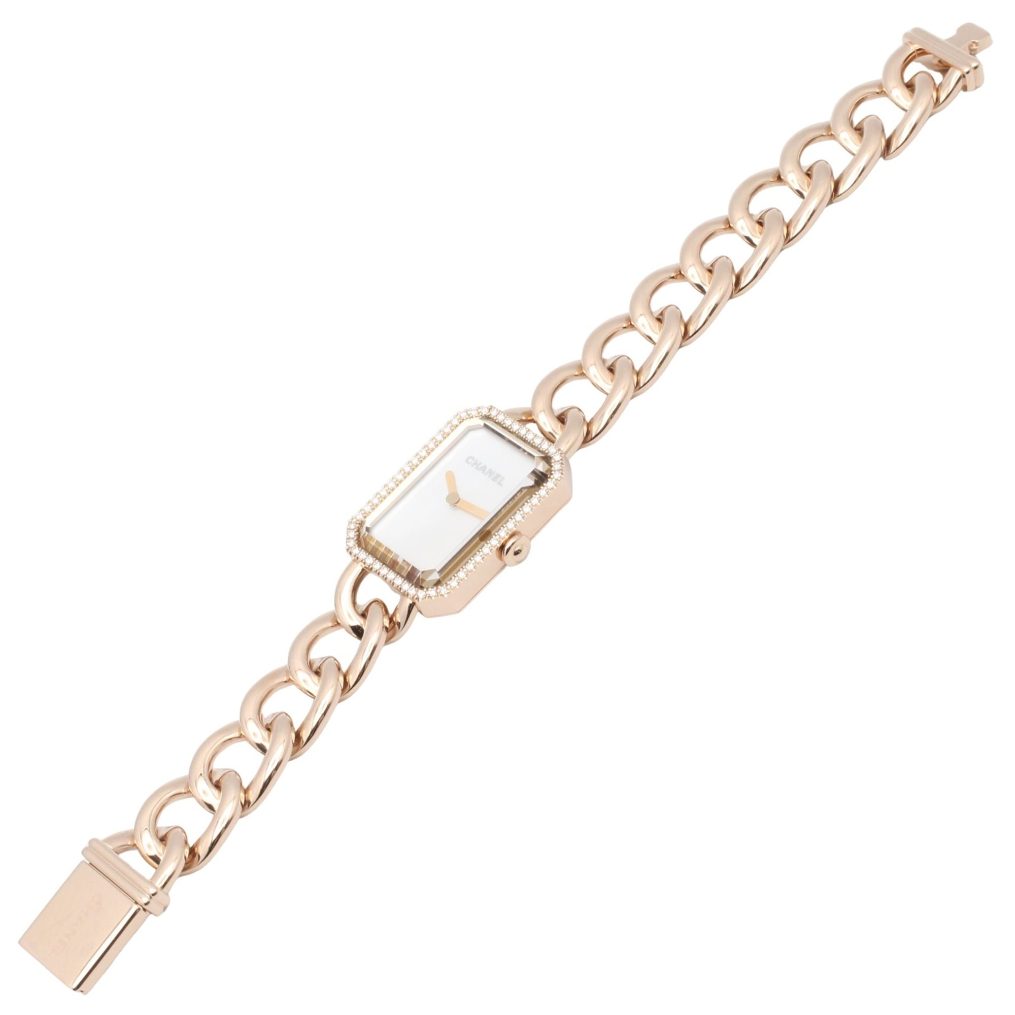 Chanel CHANEL PremiÃ¨re Diamond Bezel 18KPG (Pink Gold) Ladies White Shell H4412