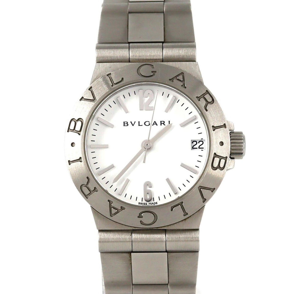 Bulgari Diagono Sport LCV29S White Dial 29mm Watch