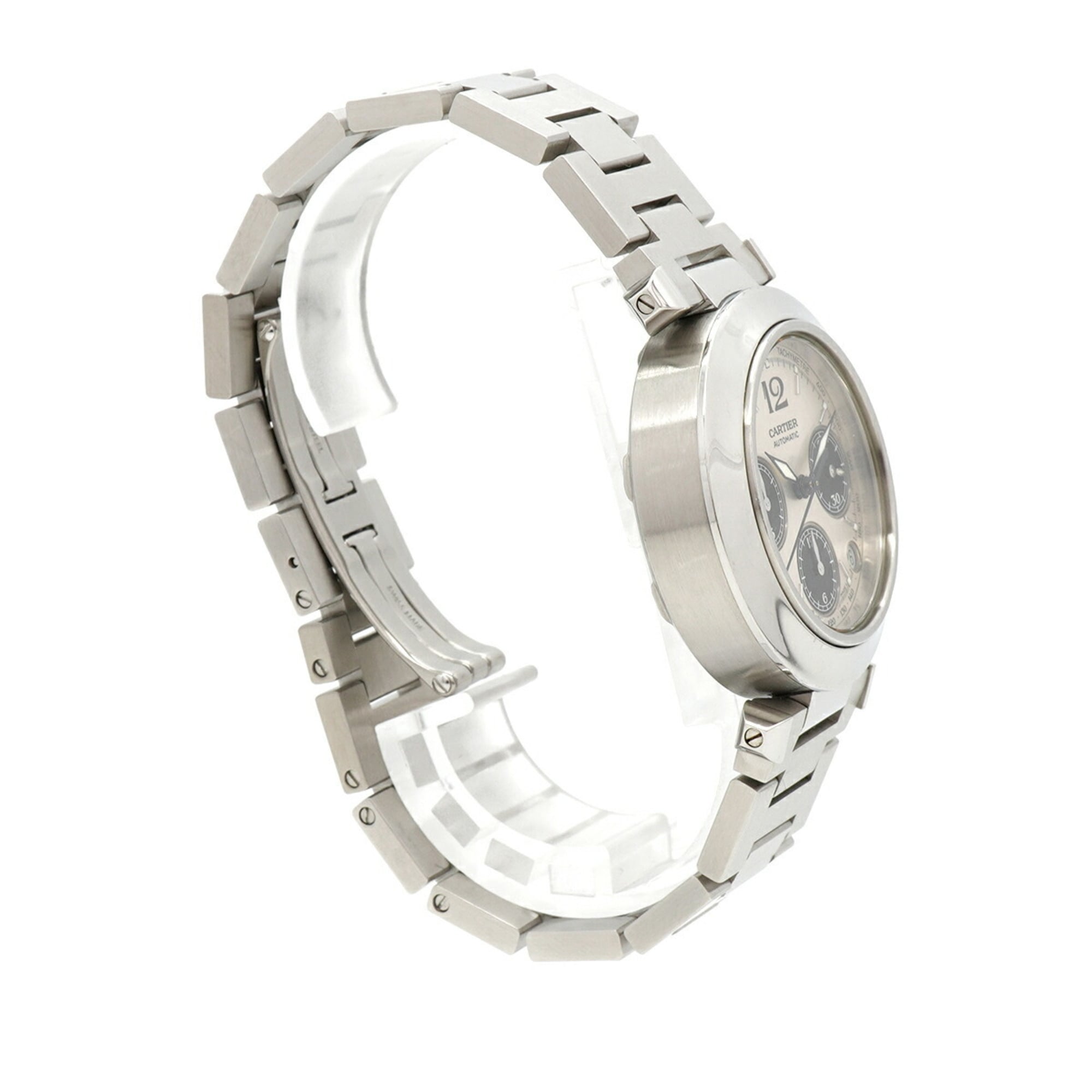Cartier Pasha C W31048M7 Herrenuhr Silber Zifferblatt