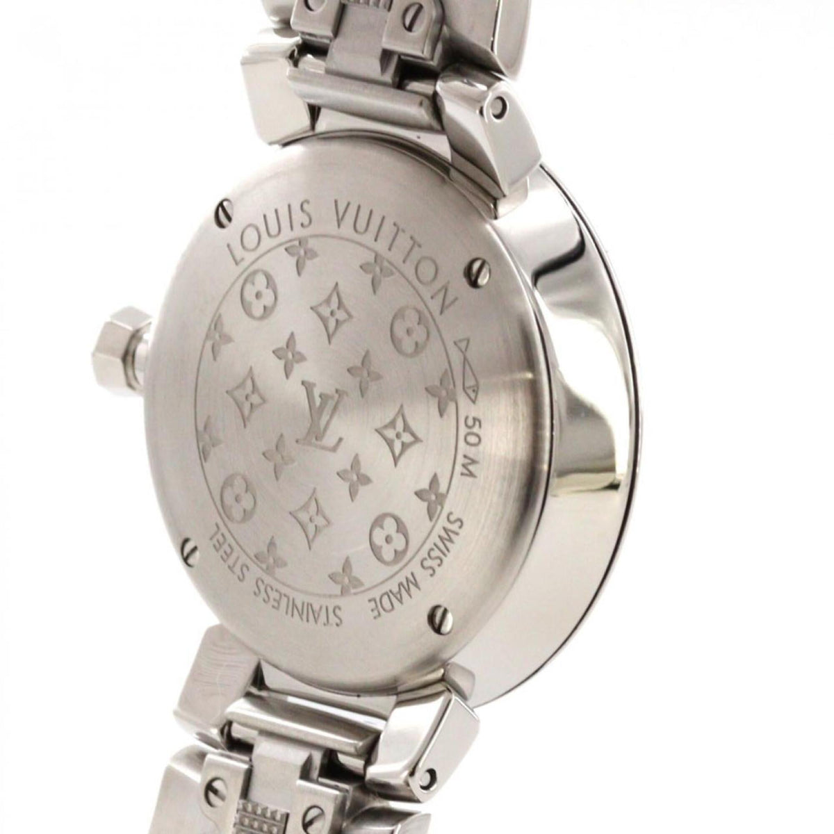 Louis Vuitton Tambour Slim QA161 horloge met zwarte wijzerplaat, 28 mm