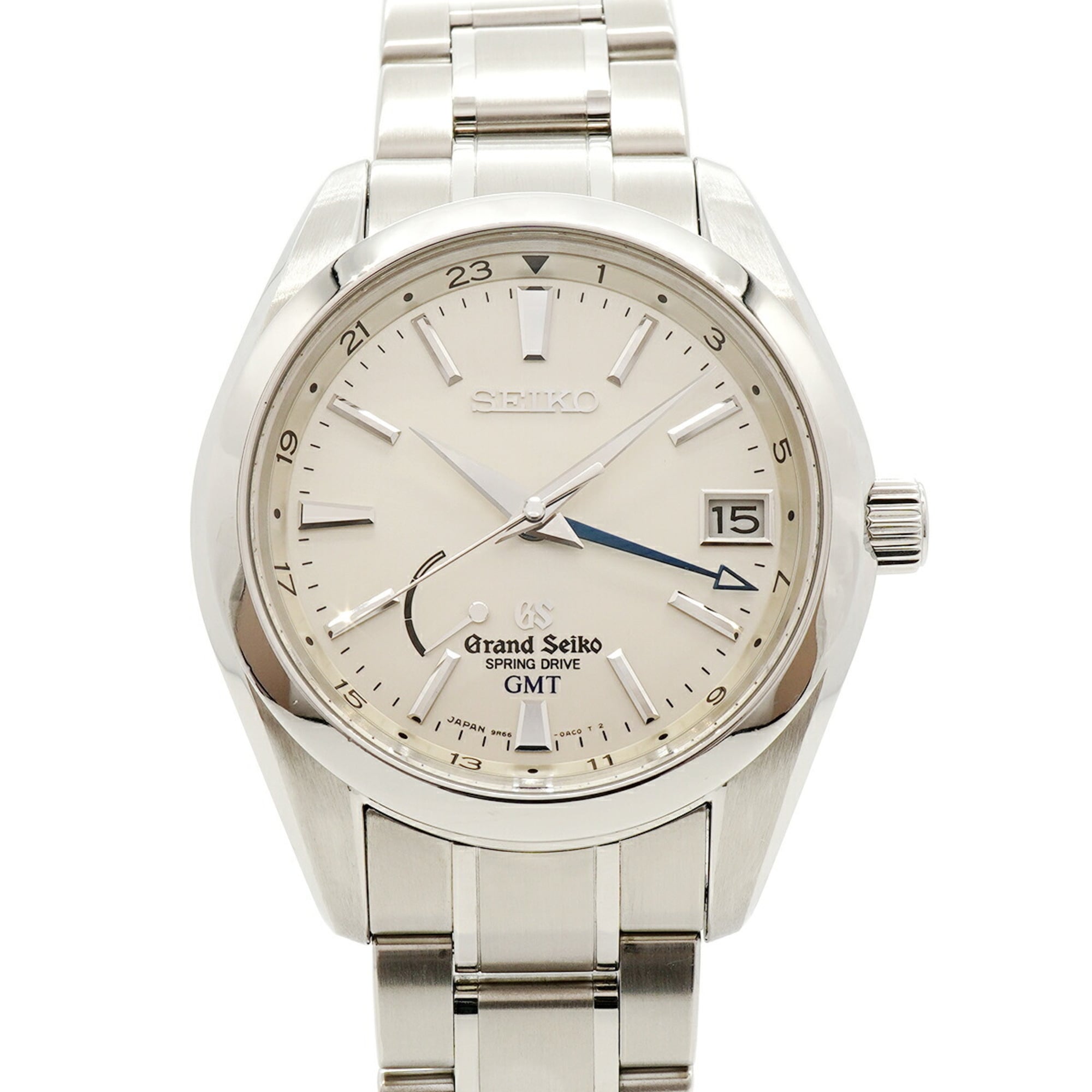Montre Grand Seiko Grand Gmt Spring Drive SBGE005/9R66-0AC0 cadran argenté 40mm