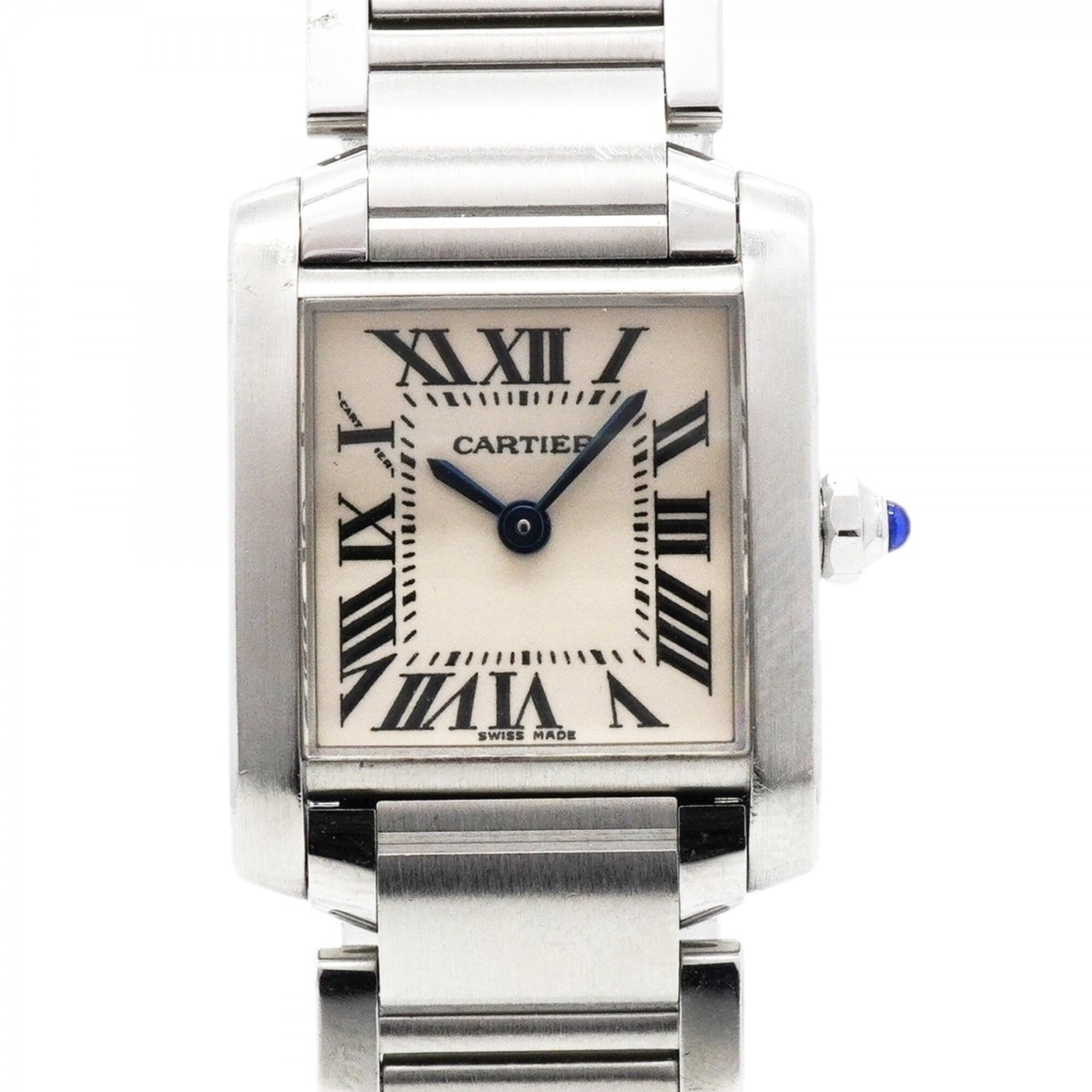 Cartier Tank FranÃ§aise SM W51008Q3 White Dial Women's Watch
