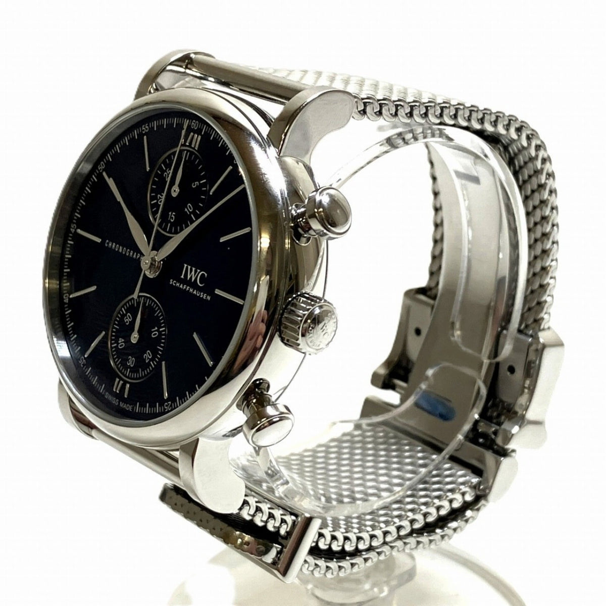 Montre IWC Schaffhausen Portofino Chronographe 39 Laureus Sport for Bon IW391408, cadran de 38 mm