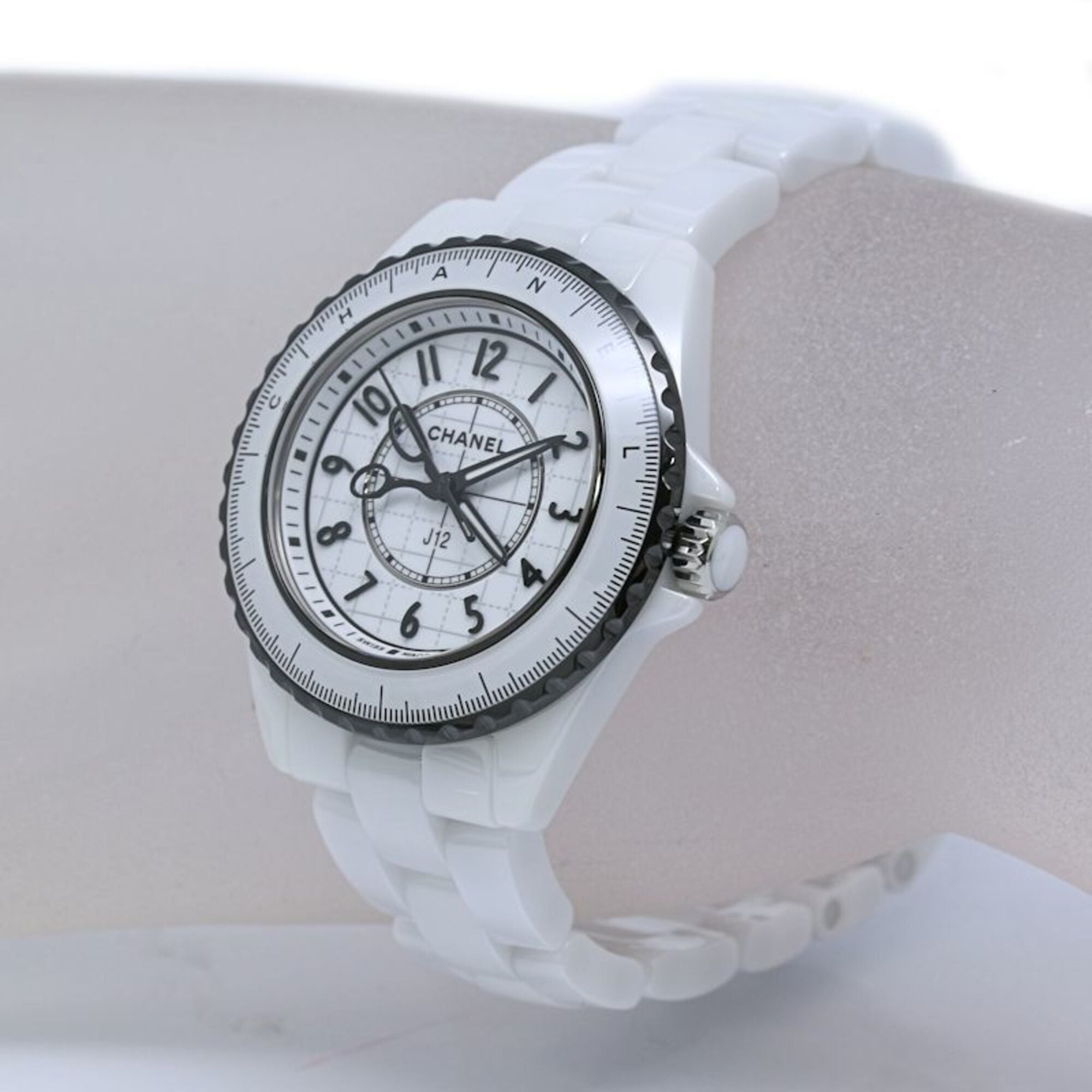 CHANEL J12 Couture H9763 Women's Watch, White Ceramic x Stainless Stee