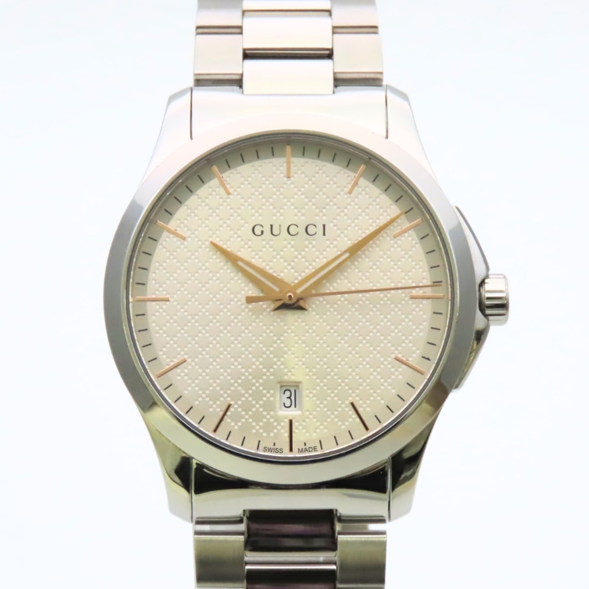 Gucci G-Timeless 126.4 SS Diamante herenhorloge GUCCI