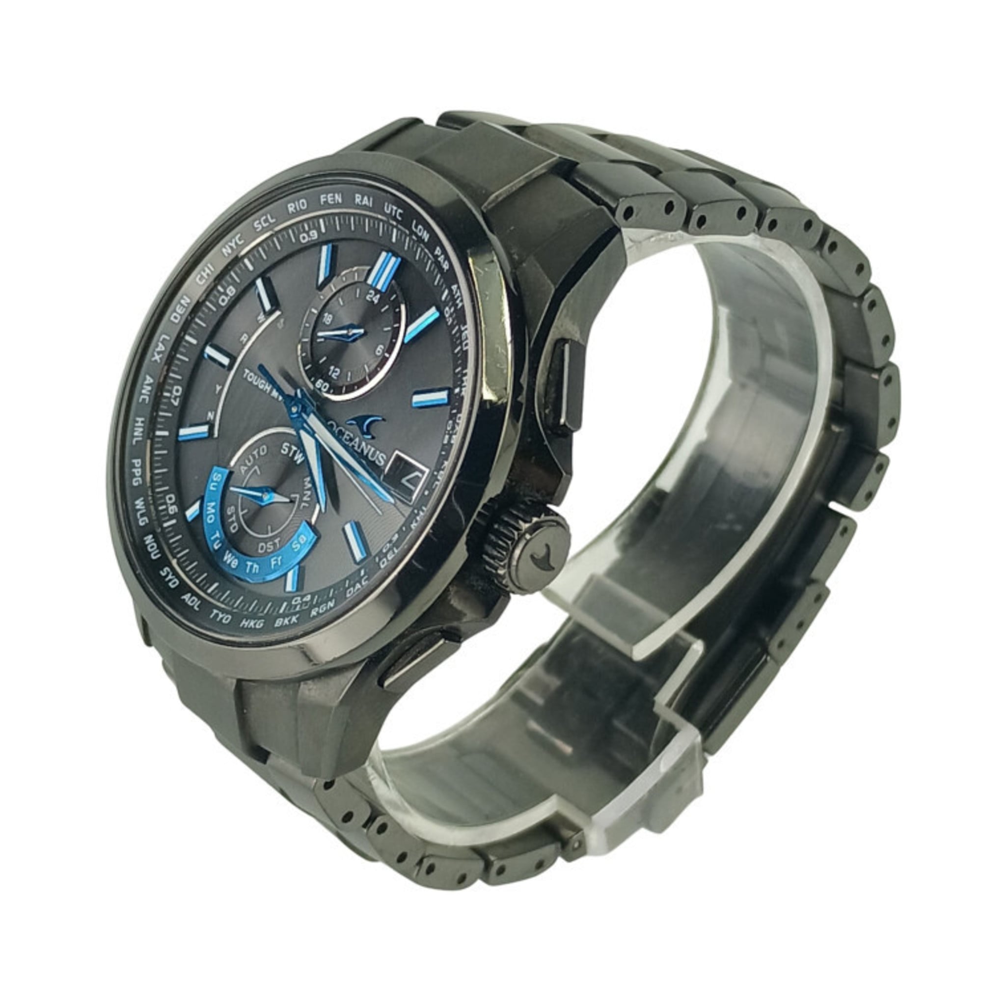 CASIO Oceanus OCWT2500B1AJF Men's Analog Watch with Black Dial and Titanium